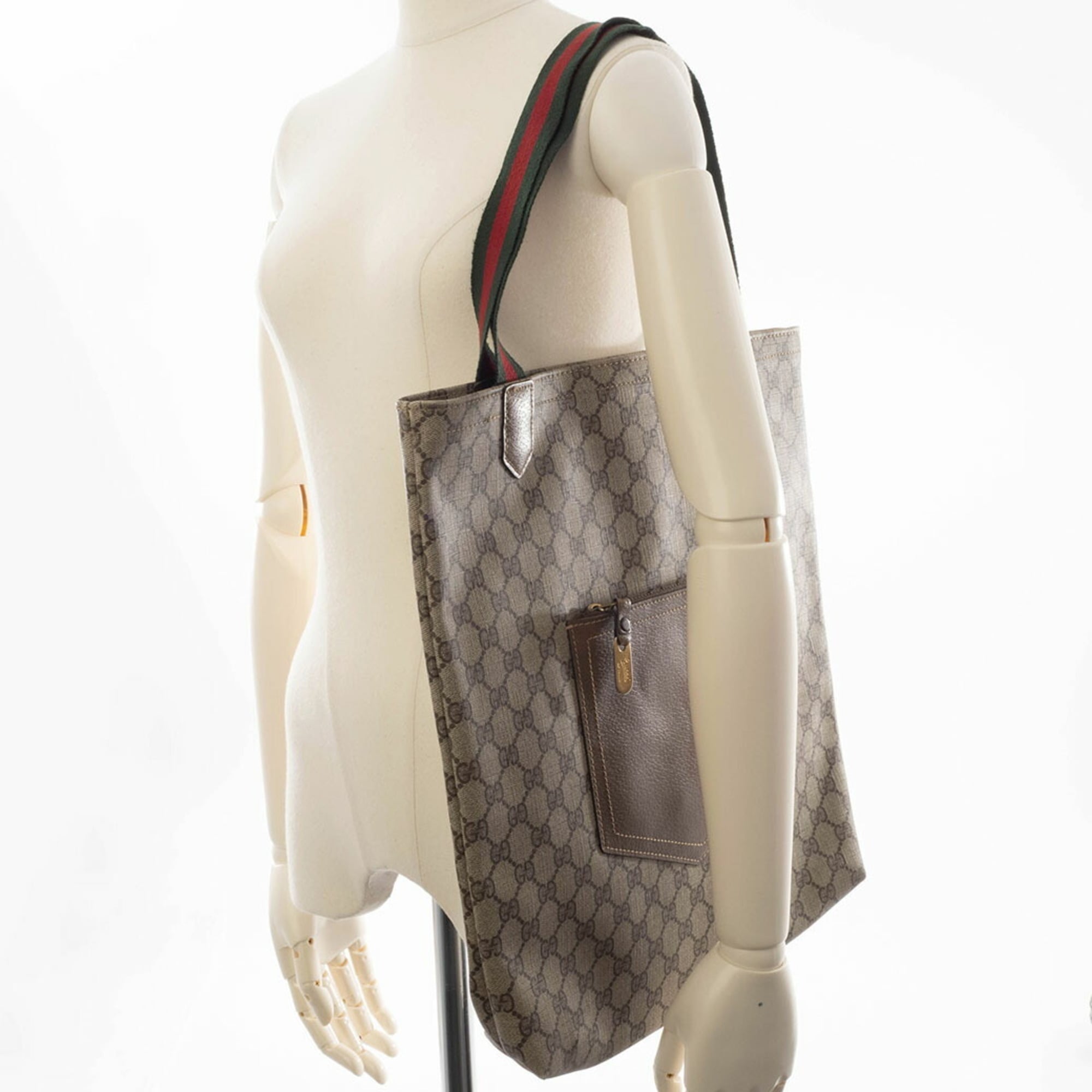 Gucci Brown Leather Tote Bag (Pre-Owned)