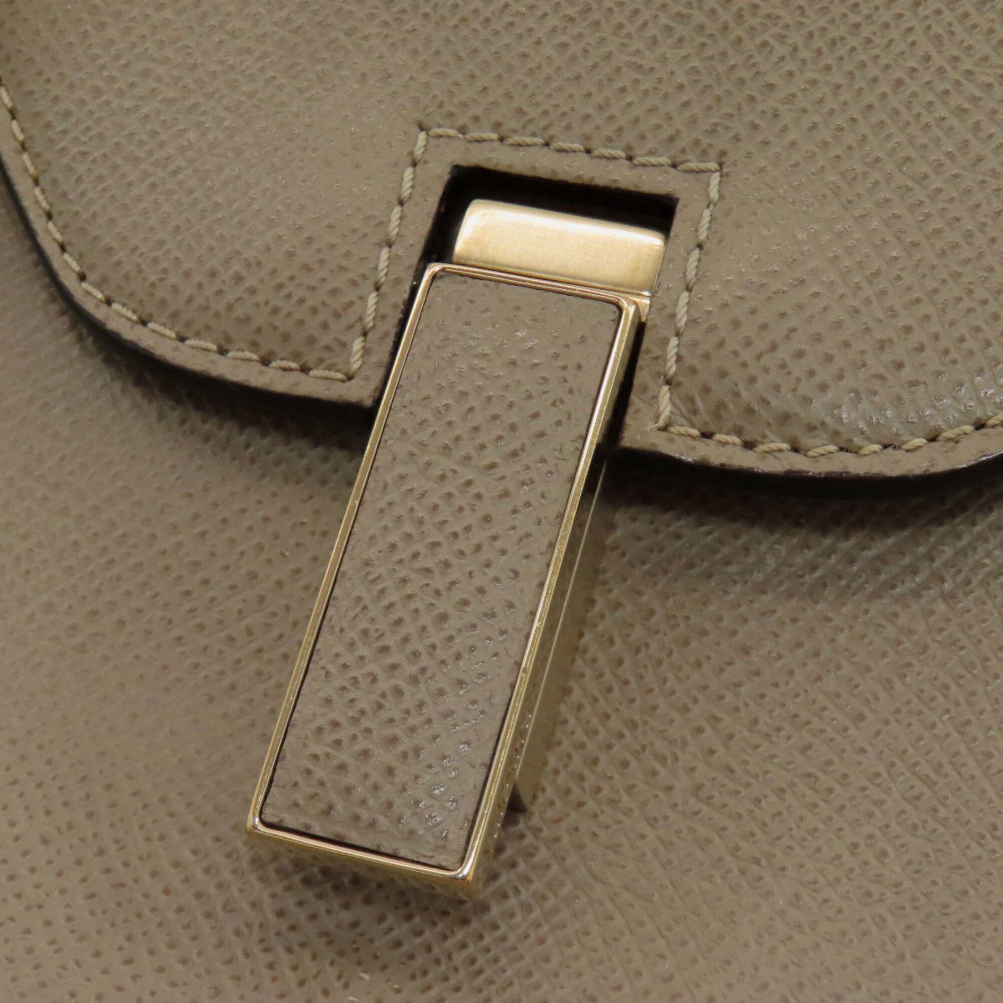 Valextra Grayish Leather Handbag (Pre-Owned)