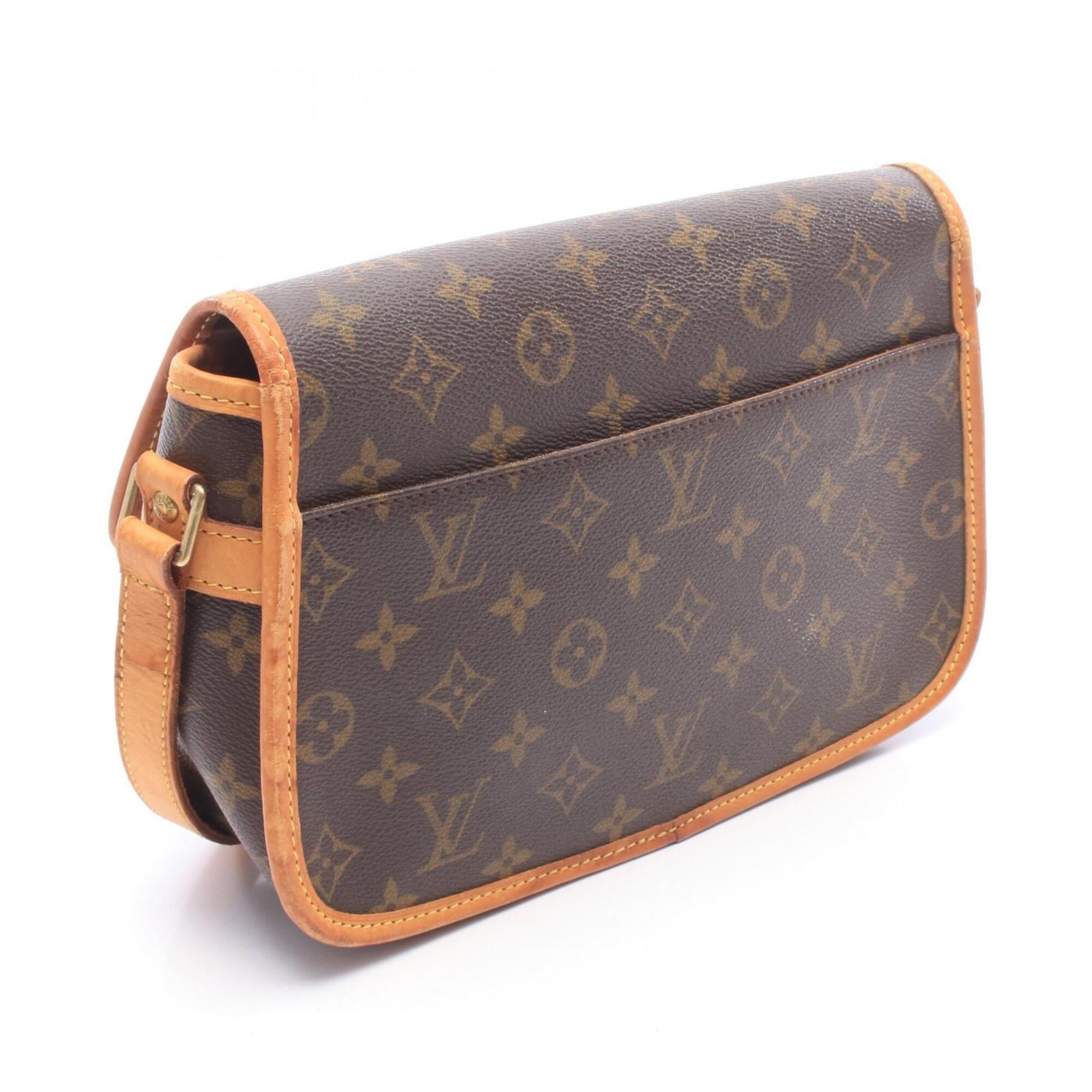 Louis Vuitton Brown Monogram Leather Handbag Shoulder Bag (Pre-Owned)
