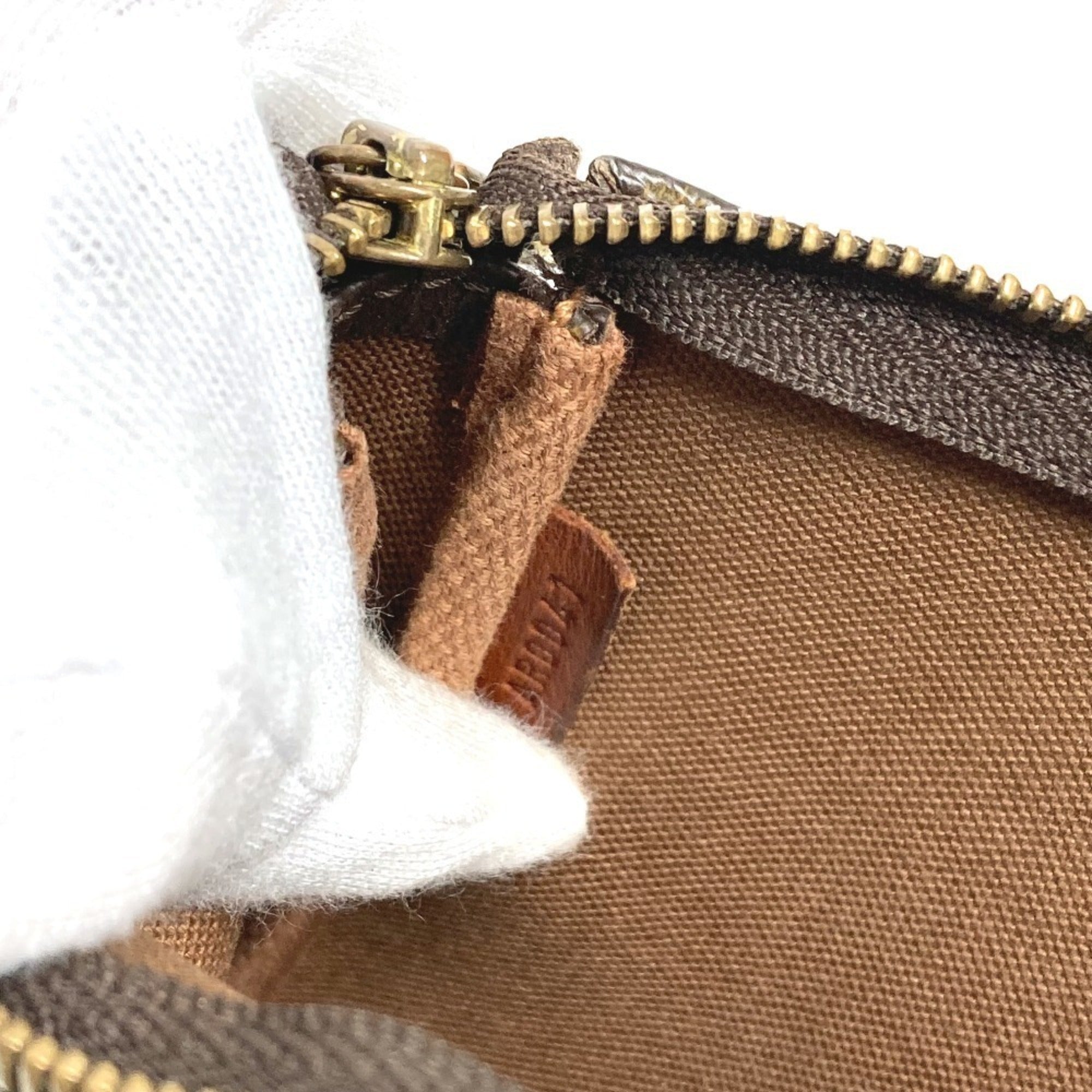 Louis Vuitton Brown Khaki Monogram Graffiti Canvas Handbag Pochette Pouch Shoulder Bag (Pre-Owned)