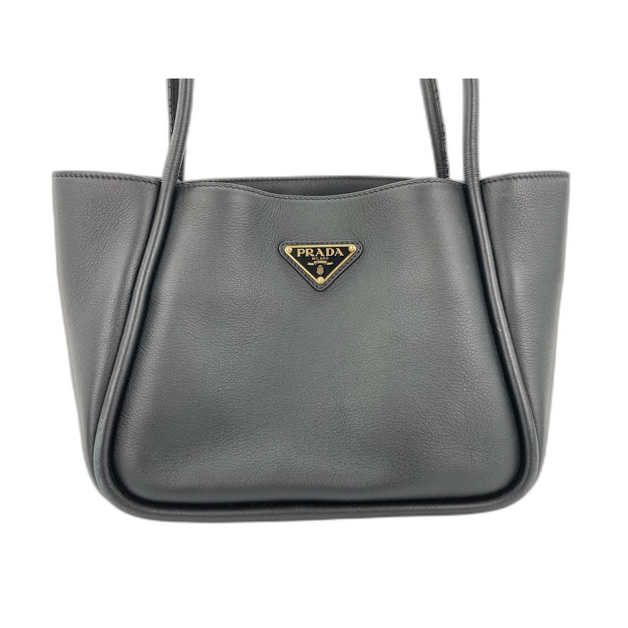 Prada Black Leather Tote Bag (Pre-Owned)