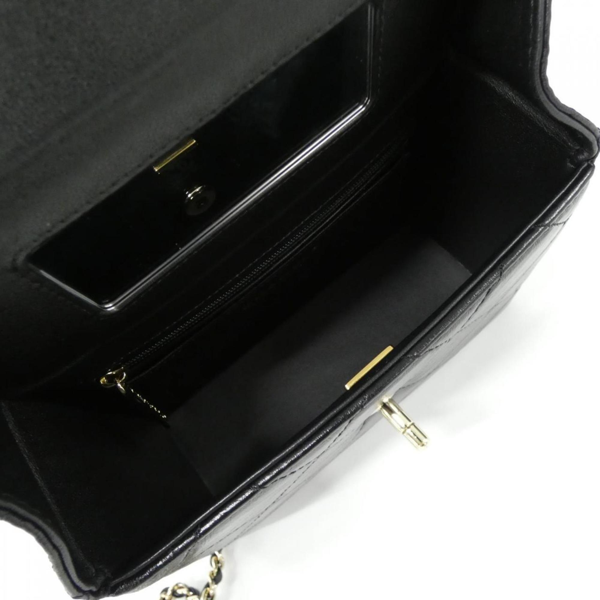 Chanel Black Leather Handbag (Pre-Owned)