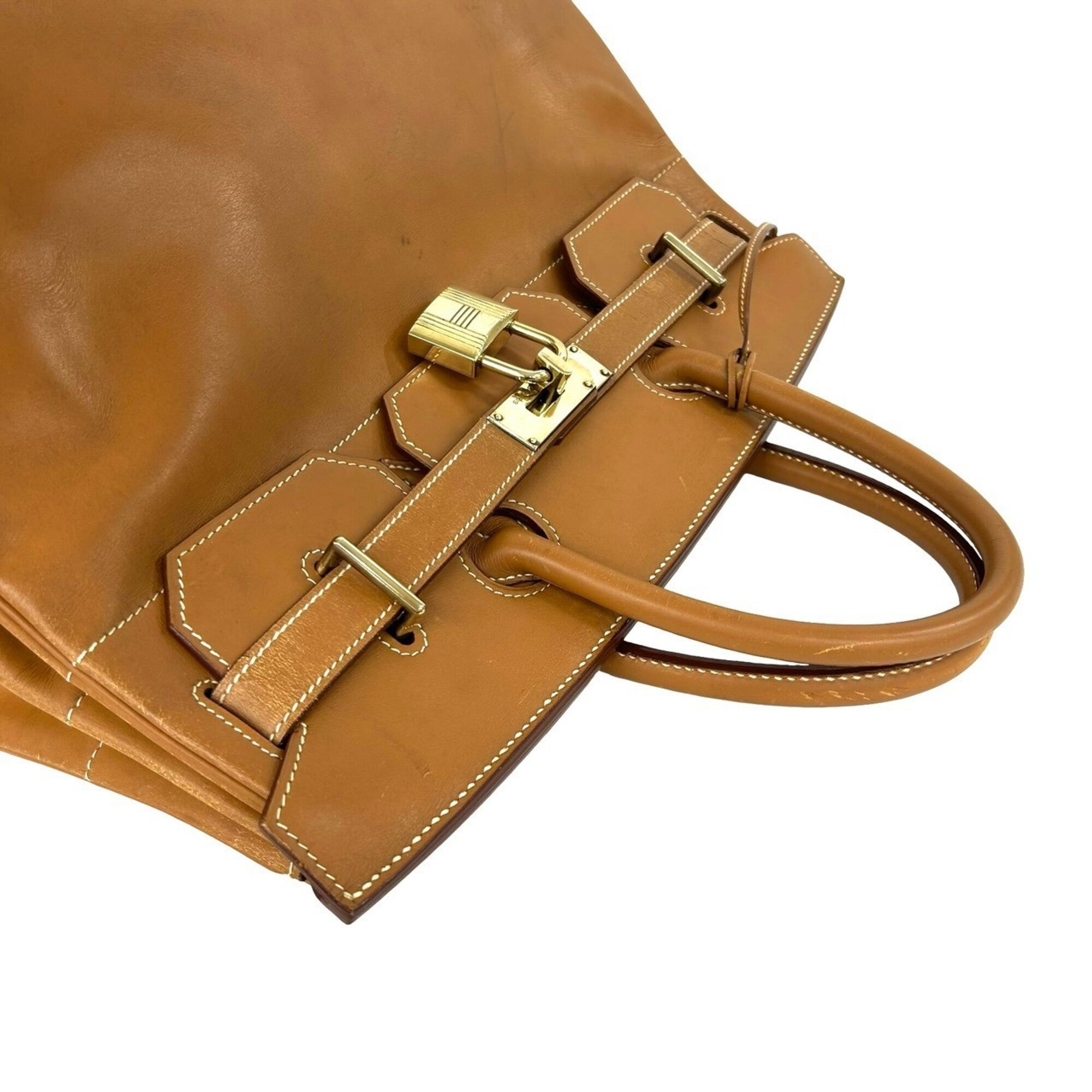 Hermes Brown Vache Leather Handbag (Pre-Owned)