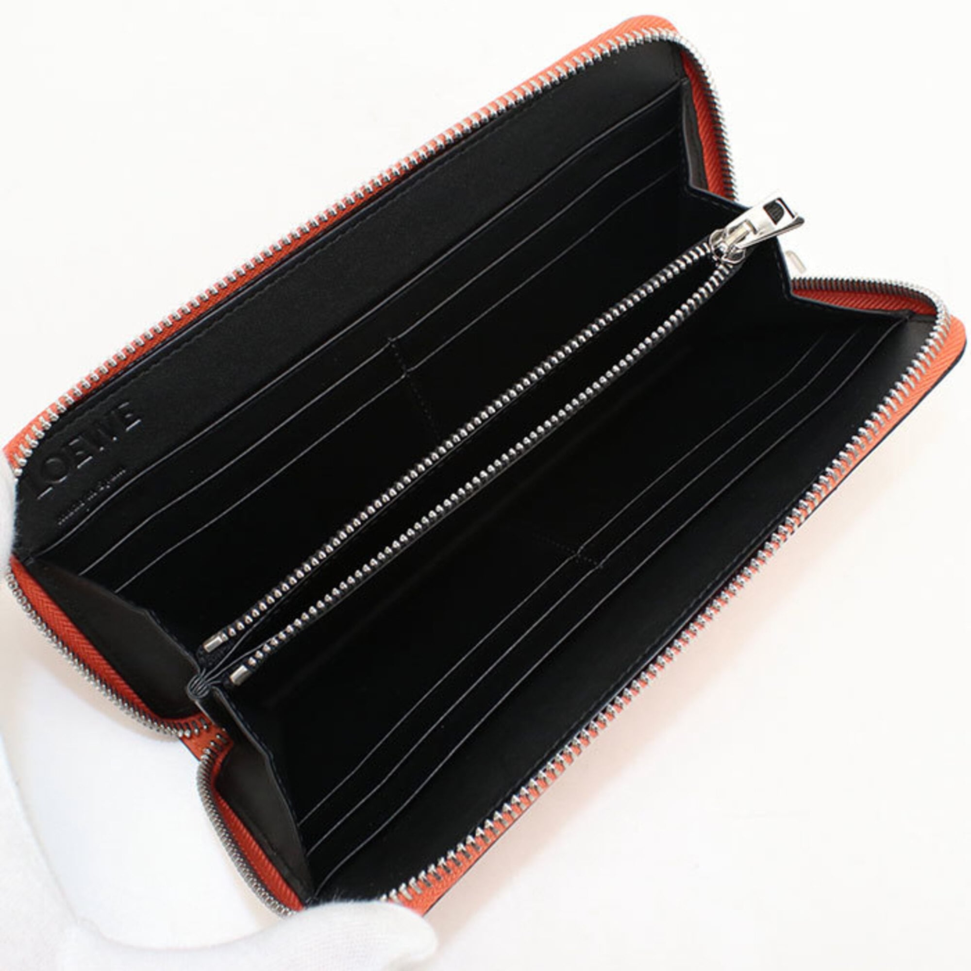 Loewe Orange Leather Long Wallet (Bi-Fold) (Pre-Owned)