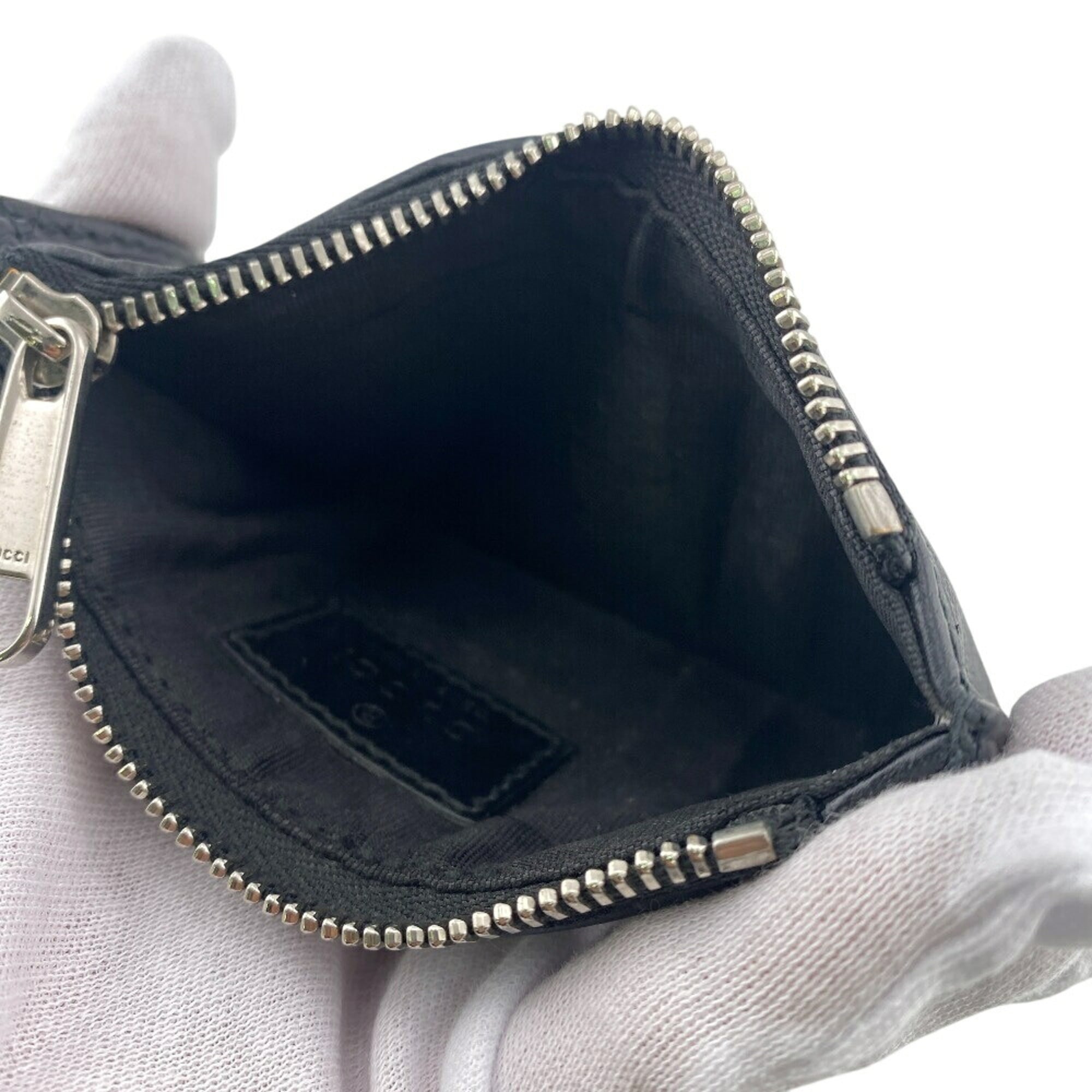 Gucci Gg Supreme Black Leather Long Wallet (Bi-Fold) (Pre-Owned)