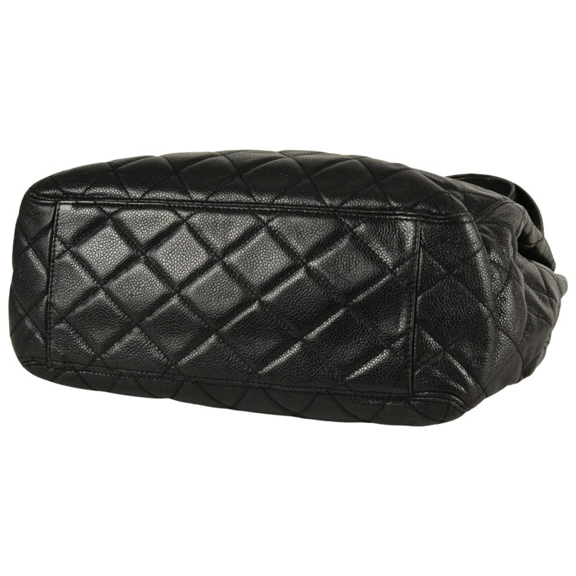 Chanel Black Grained Calfskin Shoulder Bag (Pre-Owned)