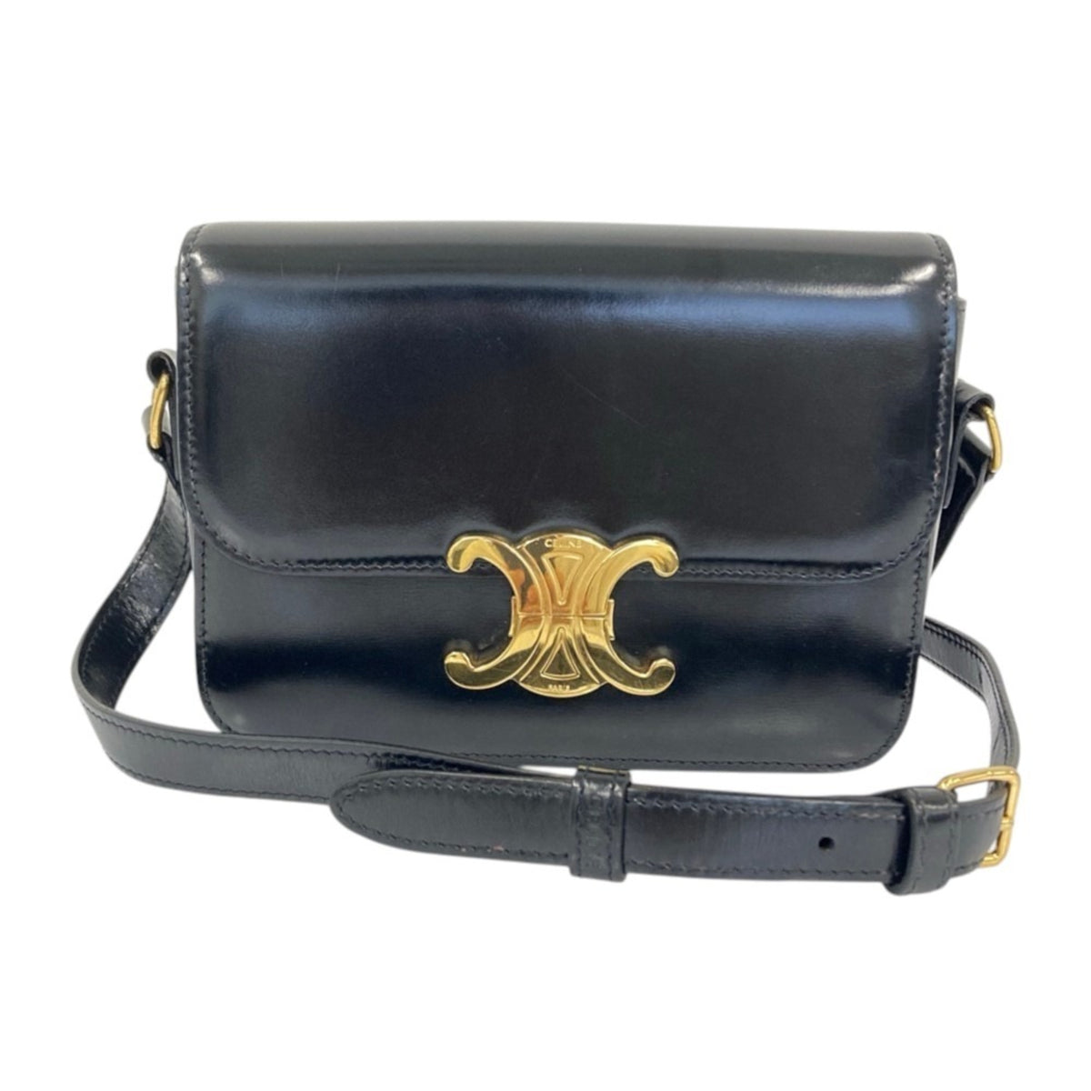 Celine Black Leather Shoulder Bag (Pre-Owned)