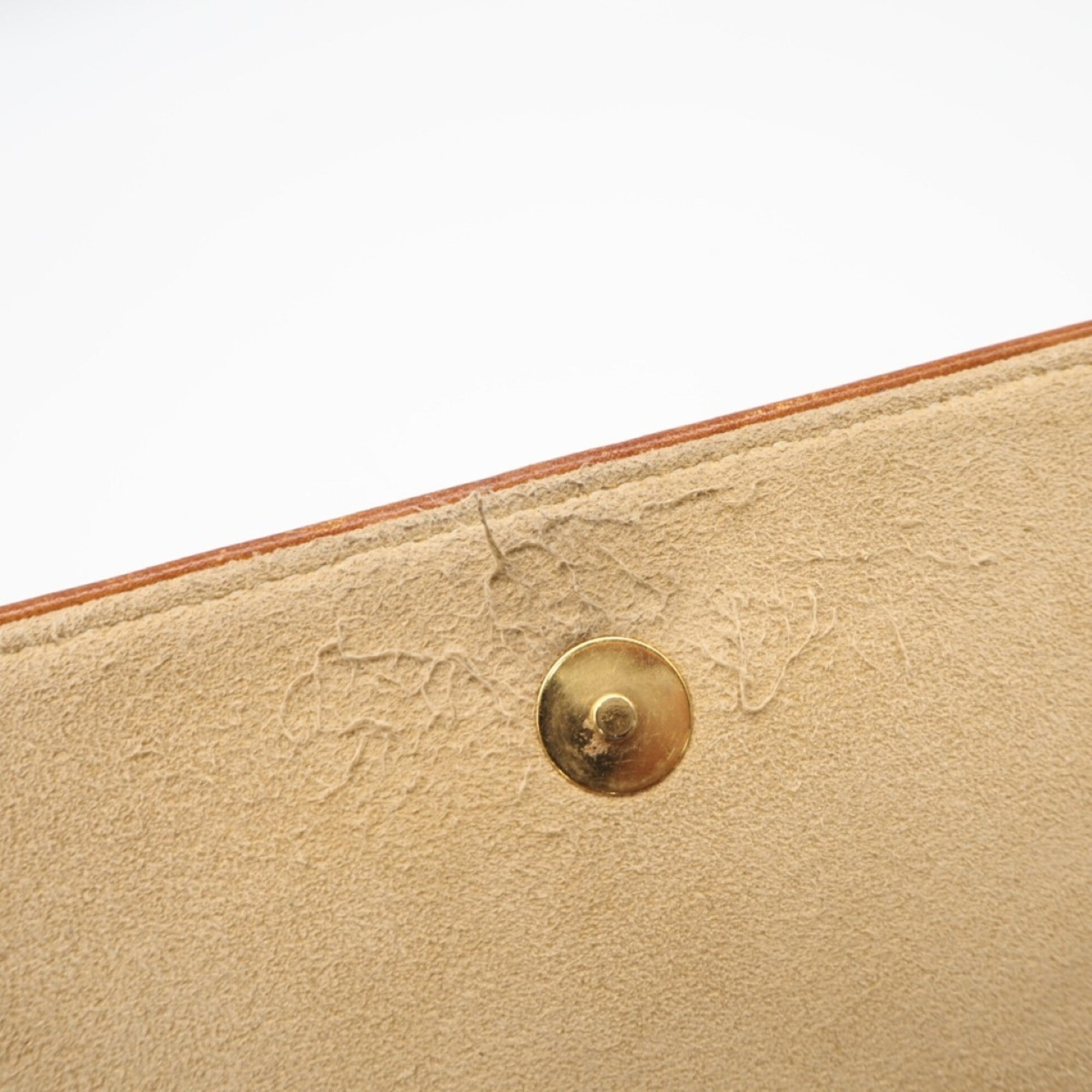 Louis Vuitton Brown Coated Canvas Leather Pochette Shoulder Bag (Pre-Owned)