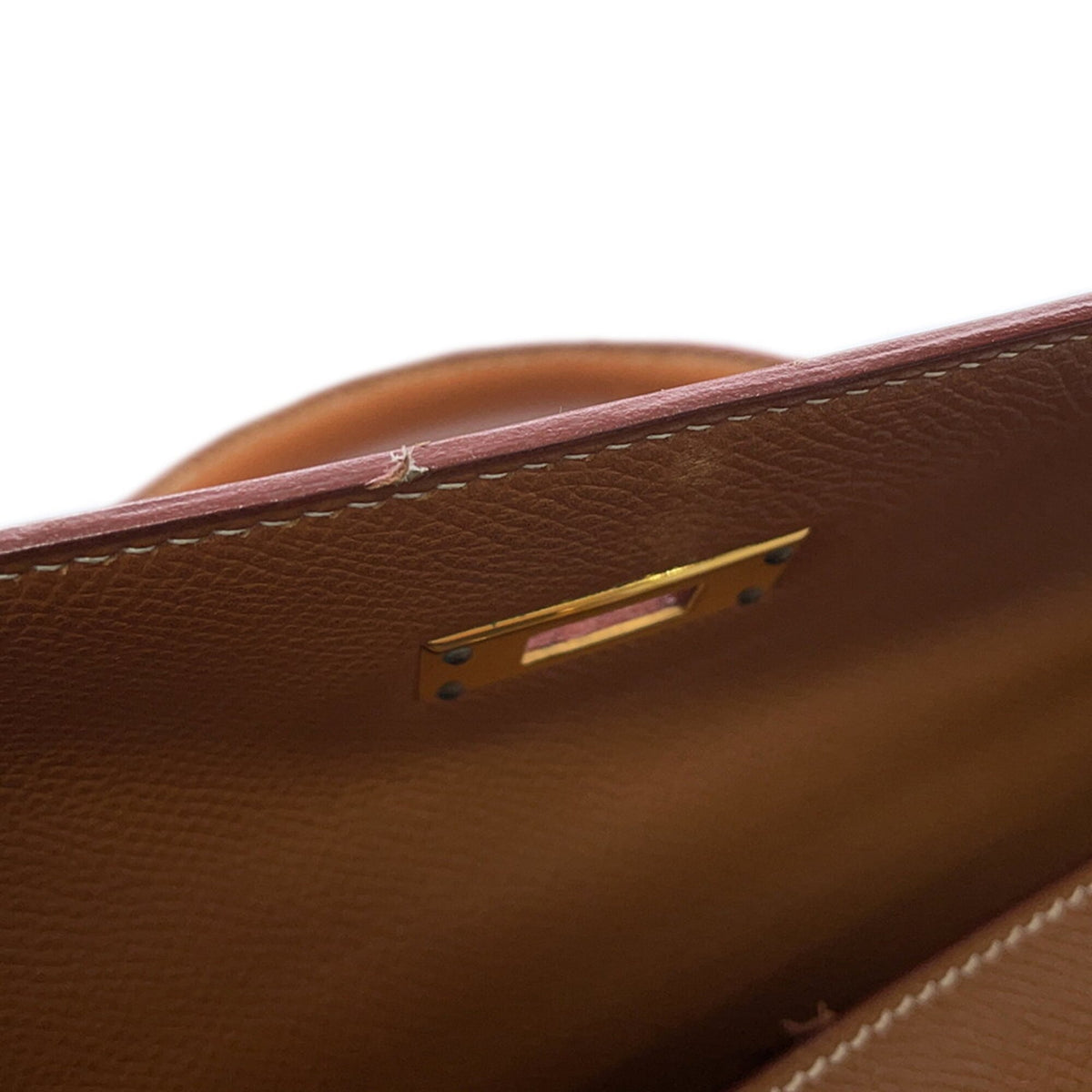 Hermes Gold Courchevel Leather Handbag (Pre-Owned)