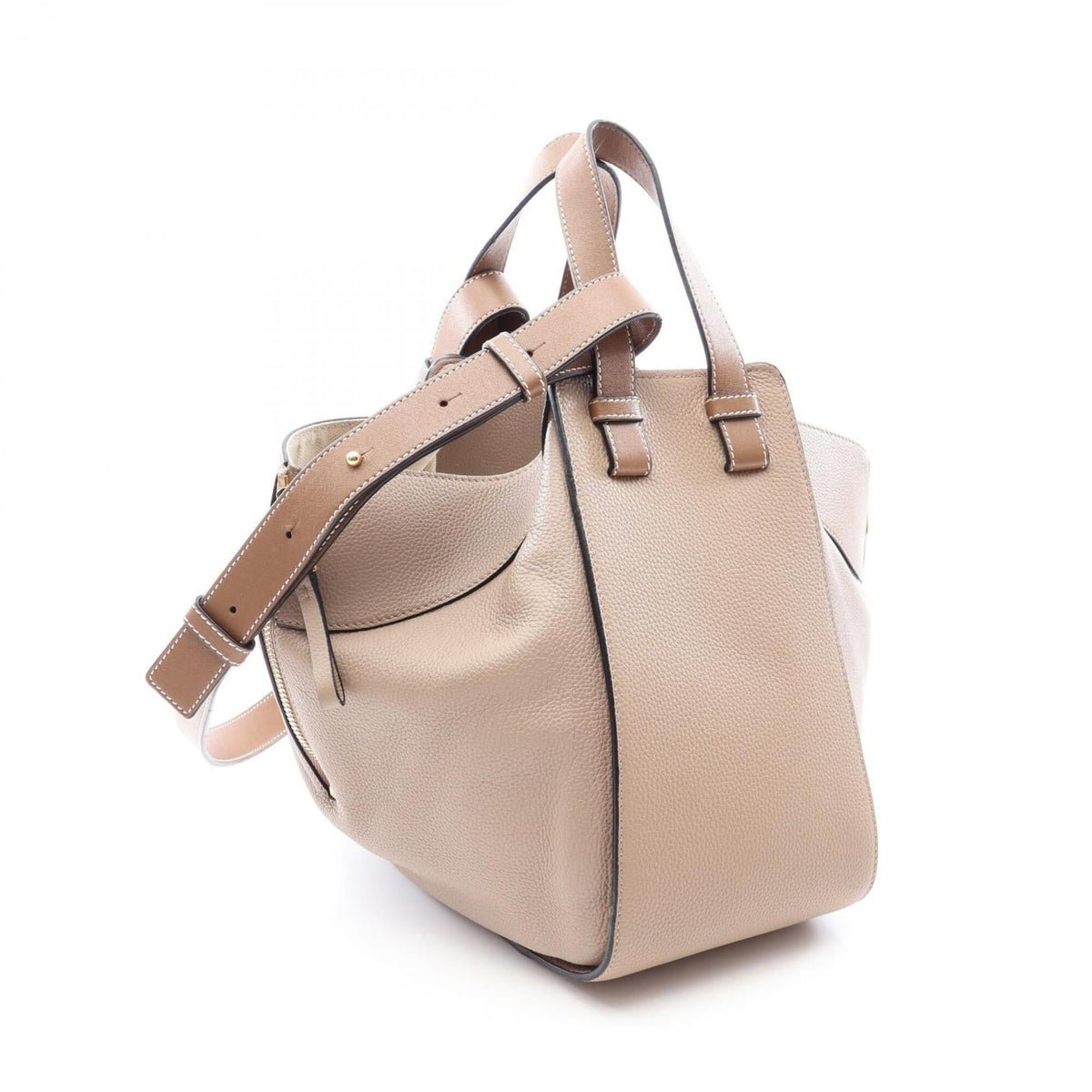 Loewe Beige Brown Leather Handbag (Pre-Owned)