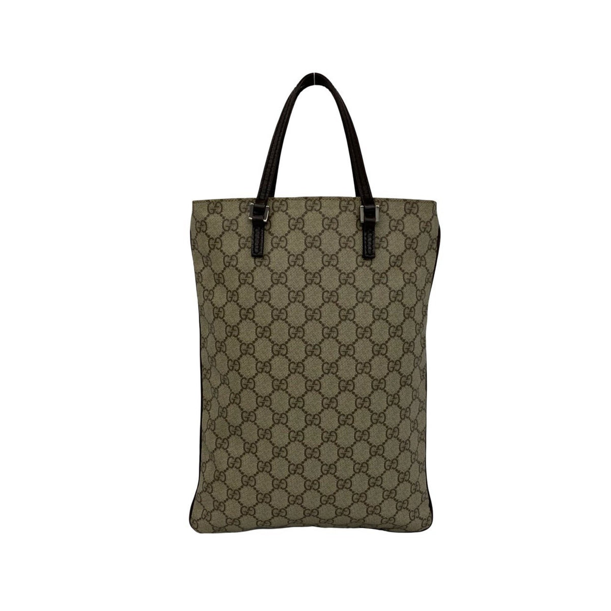 Gucci Brown Leather Elastane Handbag Tote Bag (Pre-Owned)