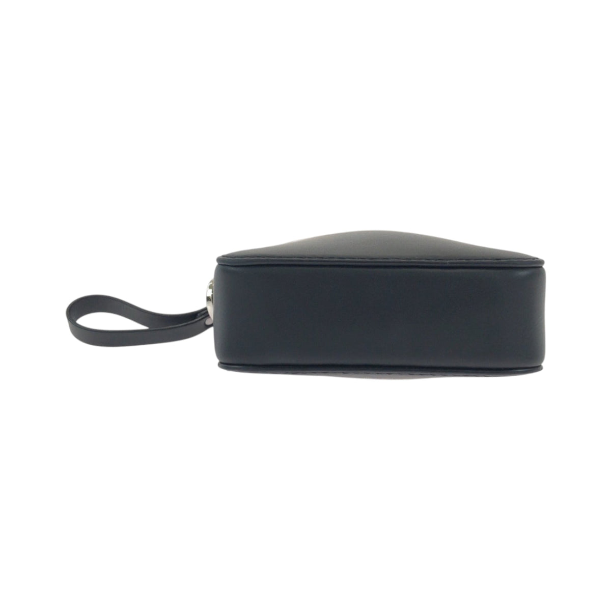 Valentino Black White Leather Pochette Shoulder Bag (Pre-Owned)