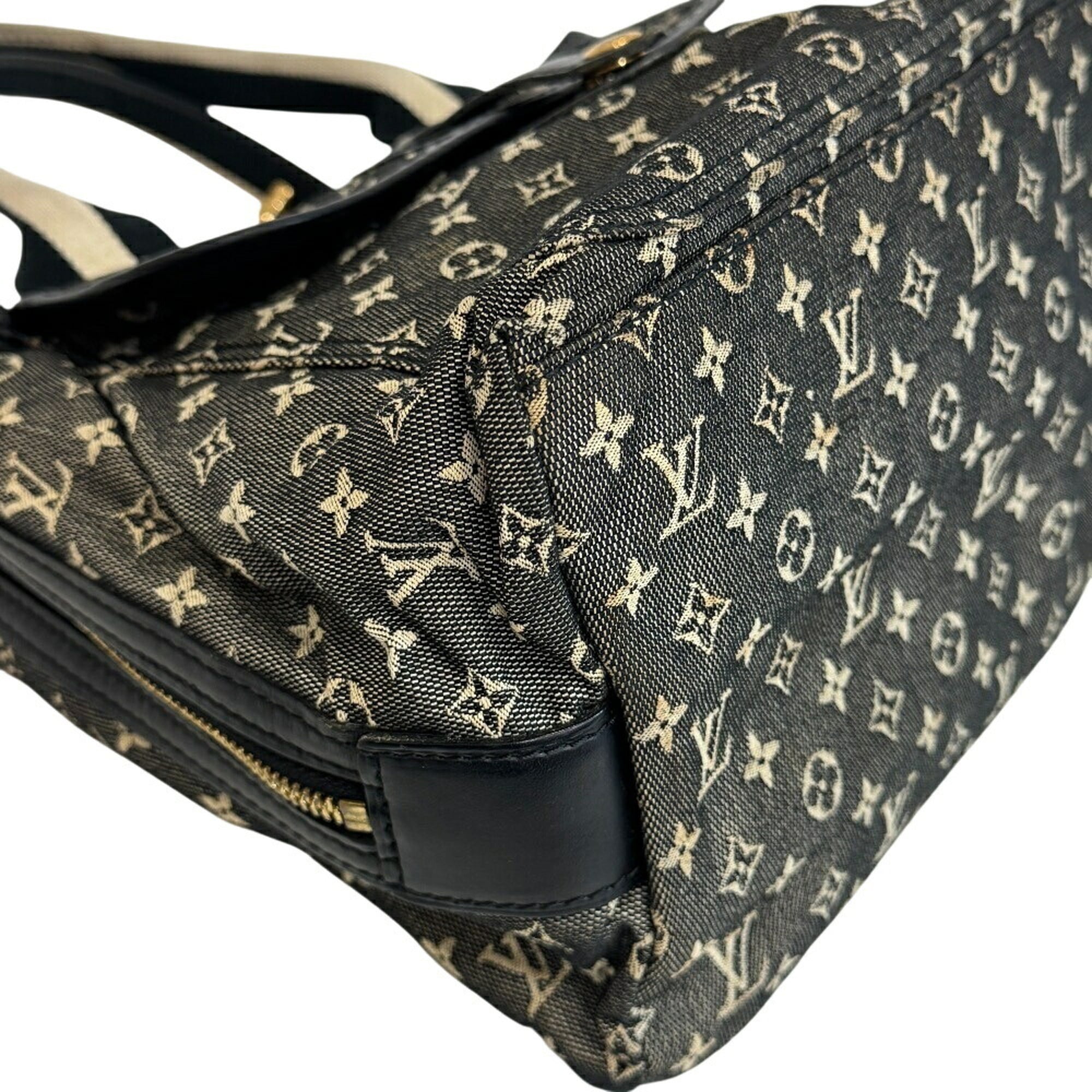 Louis Vuitton Monogram Mini Gray Navy White Monogram Mini Boston Bag Handbag (Pre-Owned)