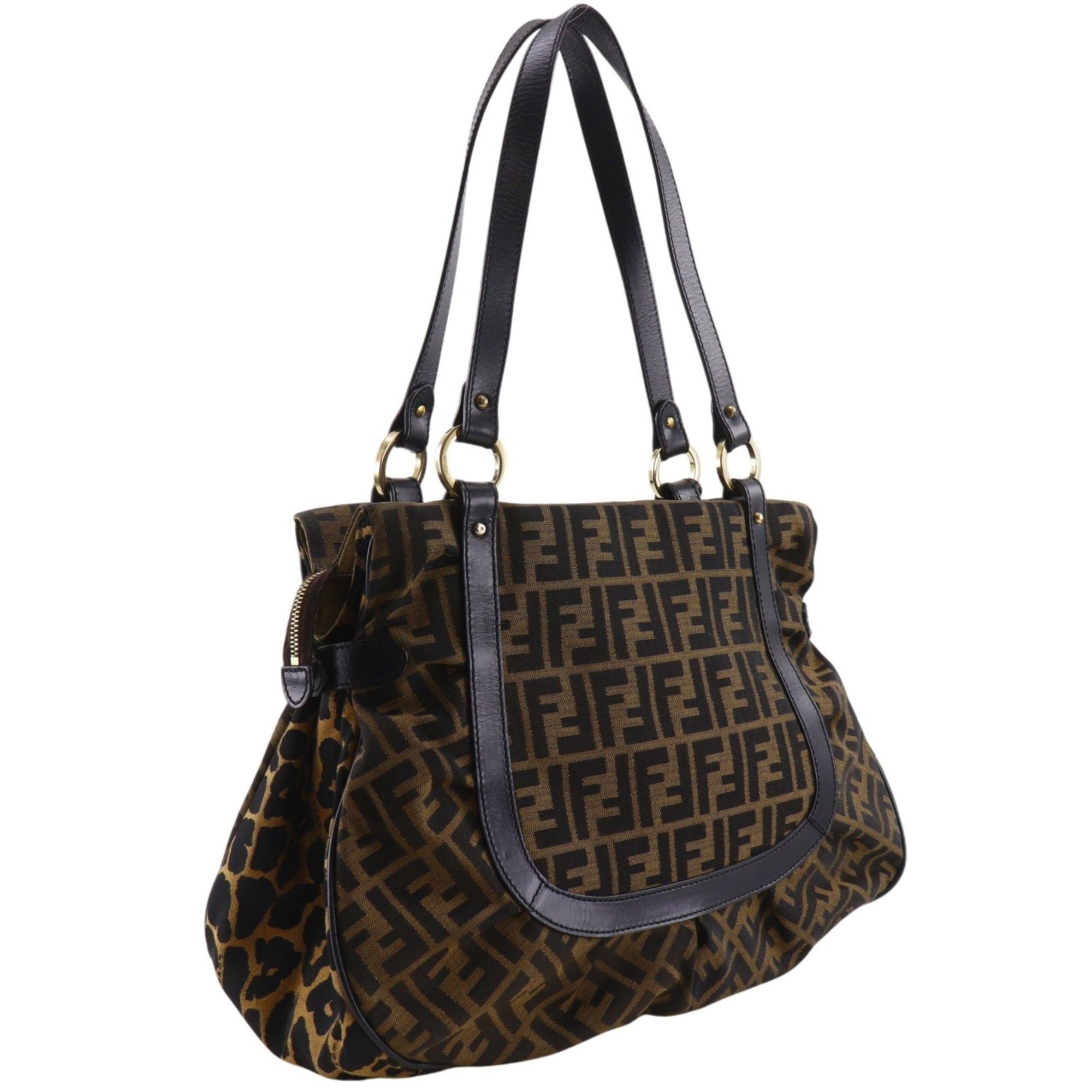 Fendi Zucca Brown Nylon Canvas Tote Bag (Pre-Owned)