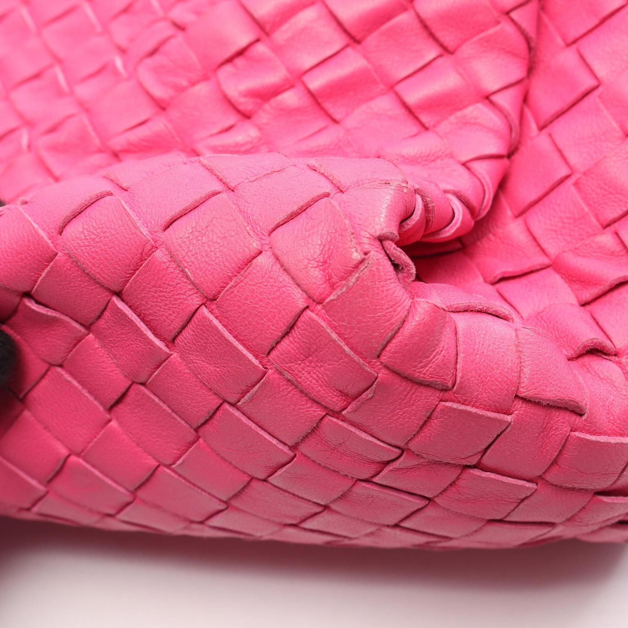 Bottega Veneta Intrecciato Pink Intrecciato Handbag Tote Bag (Pre-Owned)