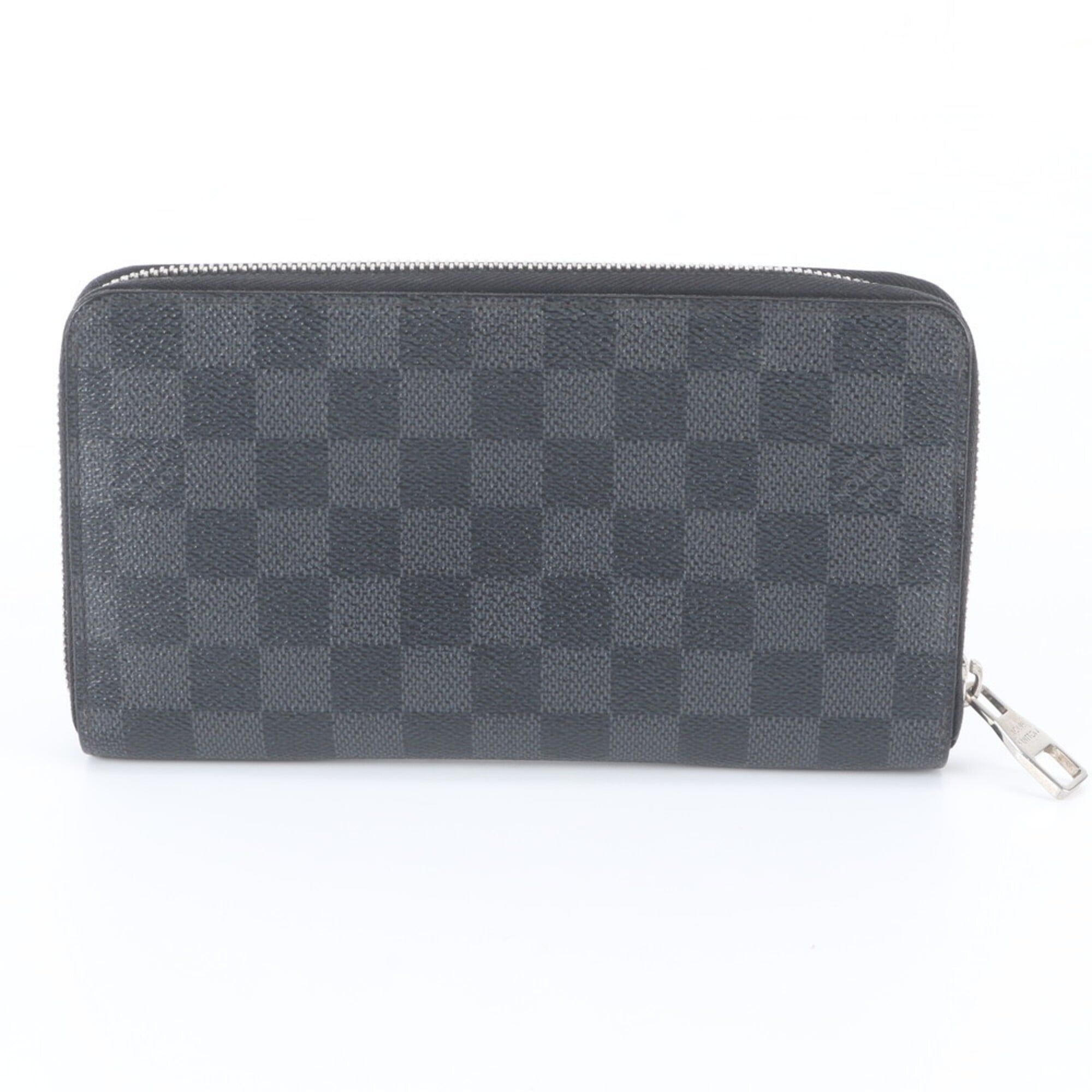 Louis Vuitton Black Leather Coated Canvas Long Wallet (Bi-Fold) (Pre-Owned)
