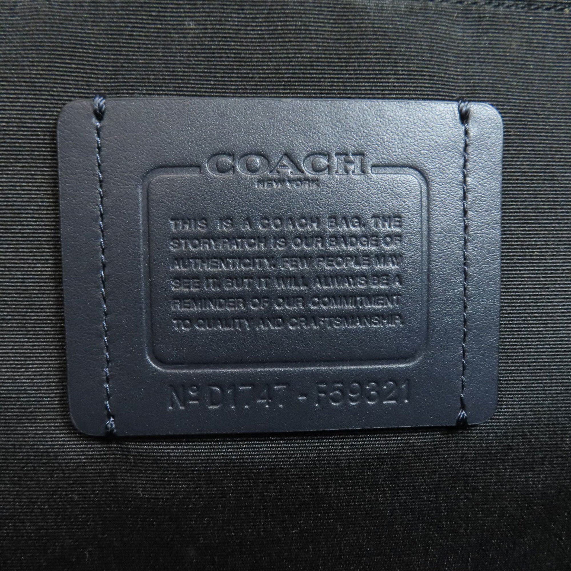 Coach Blue Leather Backpack (Pre-Owned)