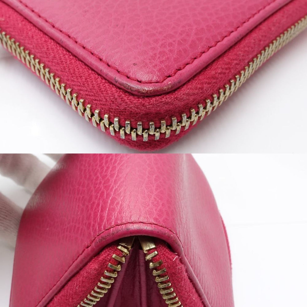Gucci Pink Leather Coin Purse/Coin Case (Pre-Owned)