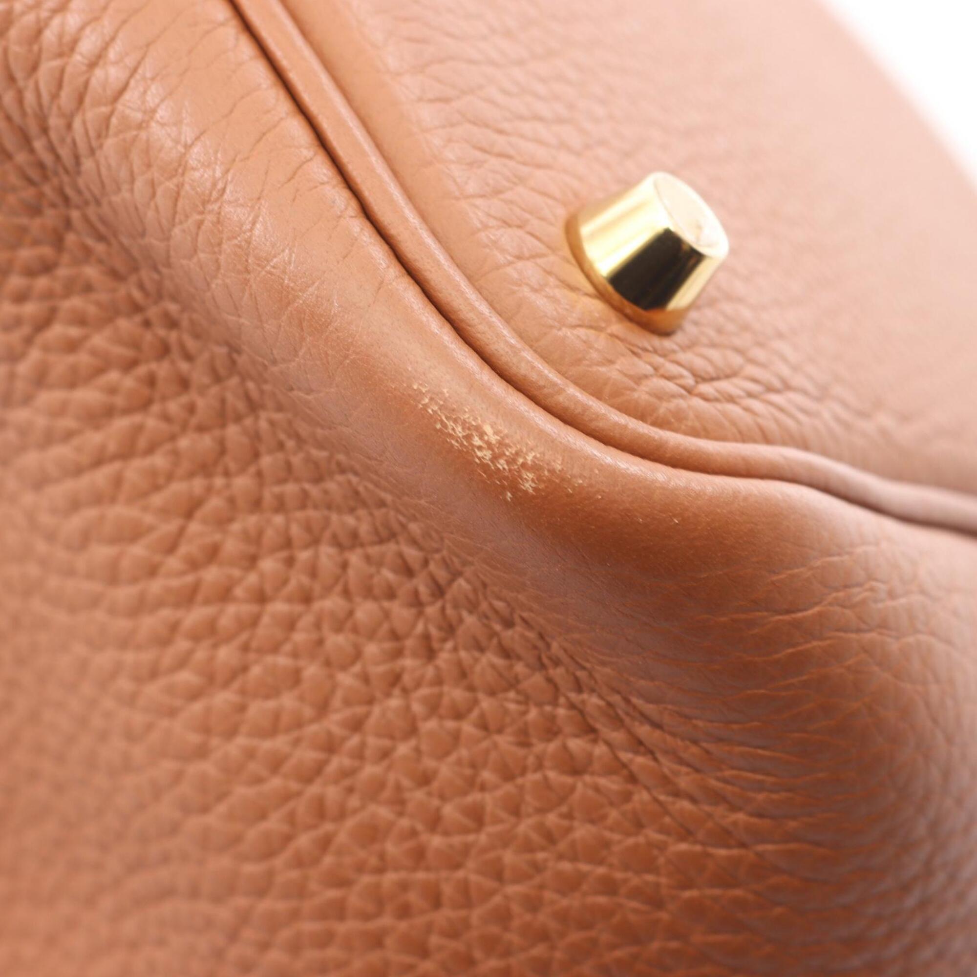 Hermes Brown Taurillon Clemence Leather Leather Handbag (Pre-Owned)