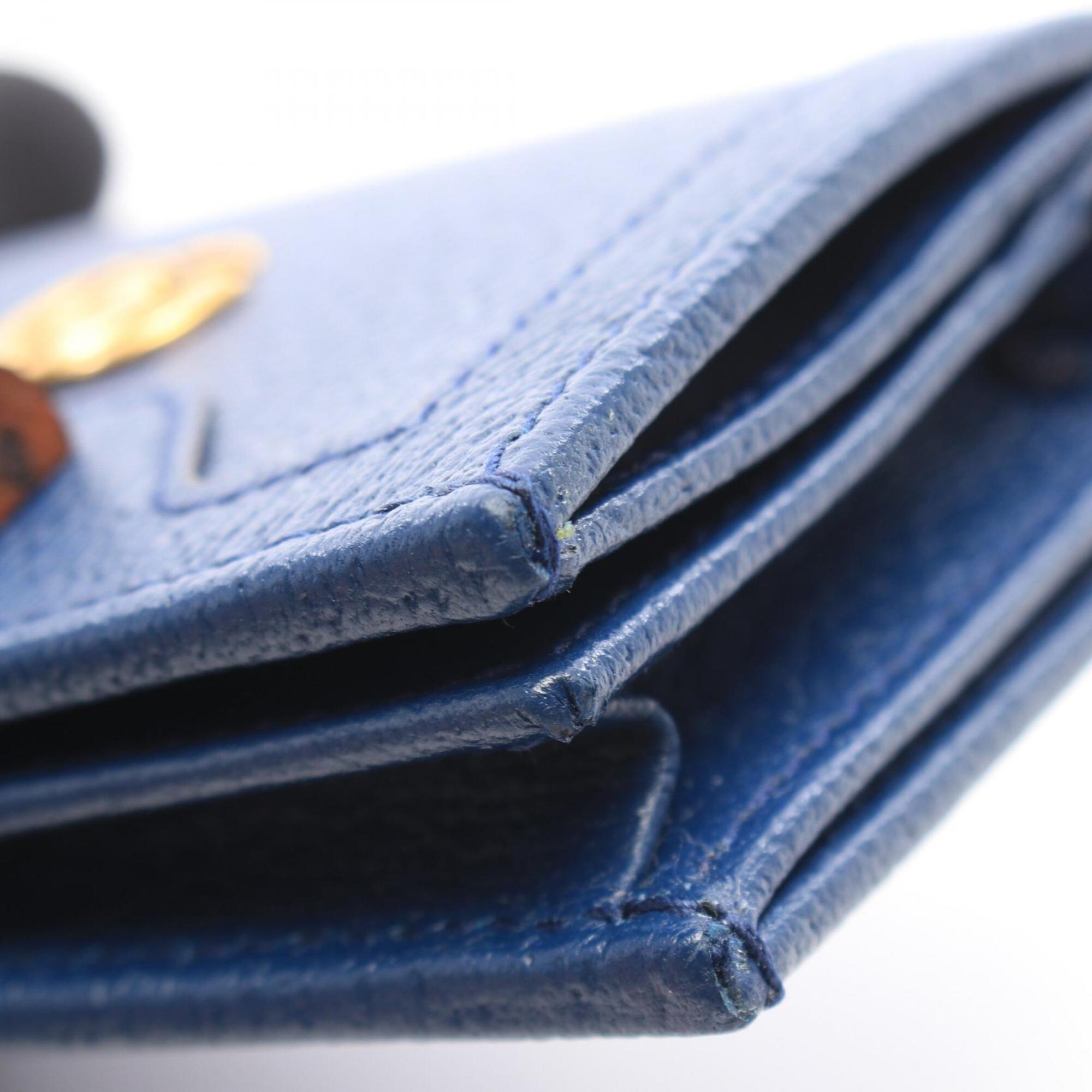 Gucci Navy Leather Wallet (Bi-Fold) (Pre-Owned)