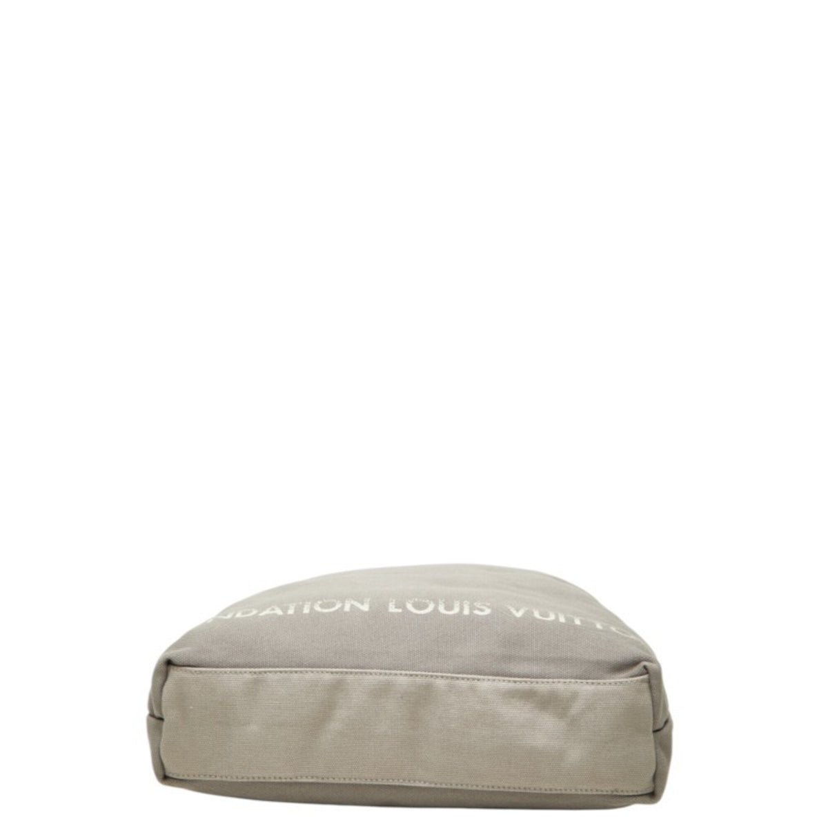 Louis Vuitton Gray Cotton Canvas Shoulder Bag Tote Bag (Pre-Owned)