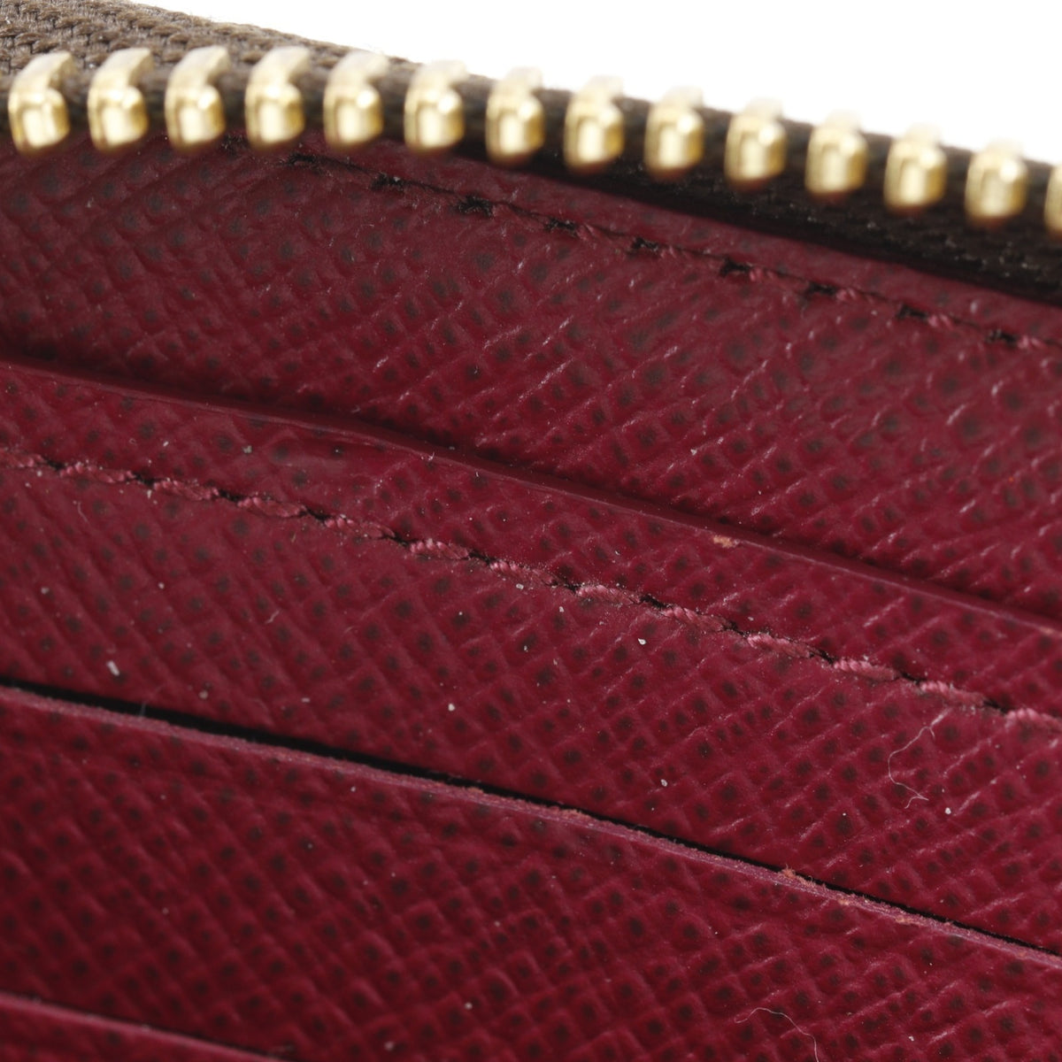 Louis Vuitton Brown Fuchsia Galle Monogram Red Color Monogram Long Wallet (Bi-Fold) (Pre-Owned)