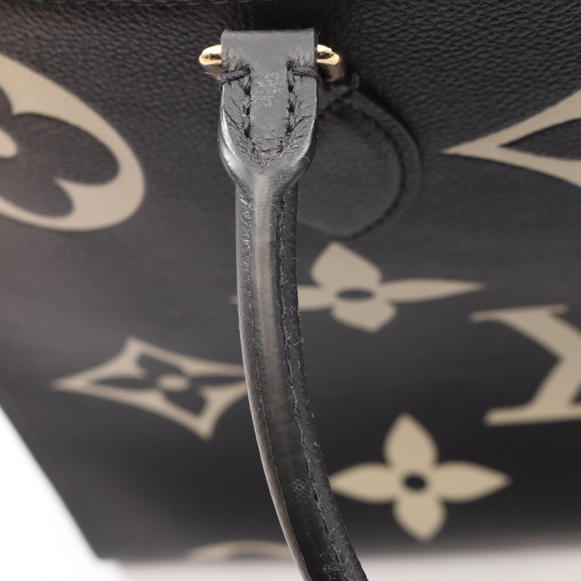 Louis Vuitton Beige Black Monogram Empreinte Handbag Tote Bag (Pre-Owned)
