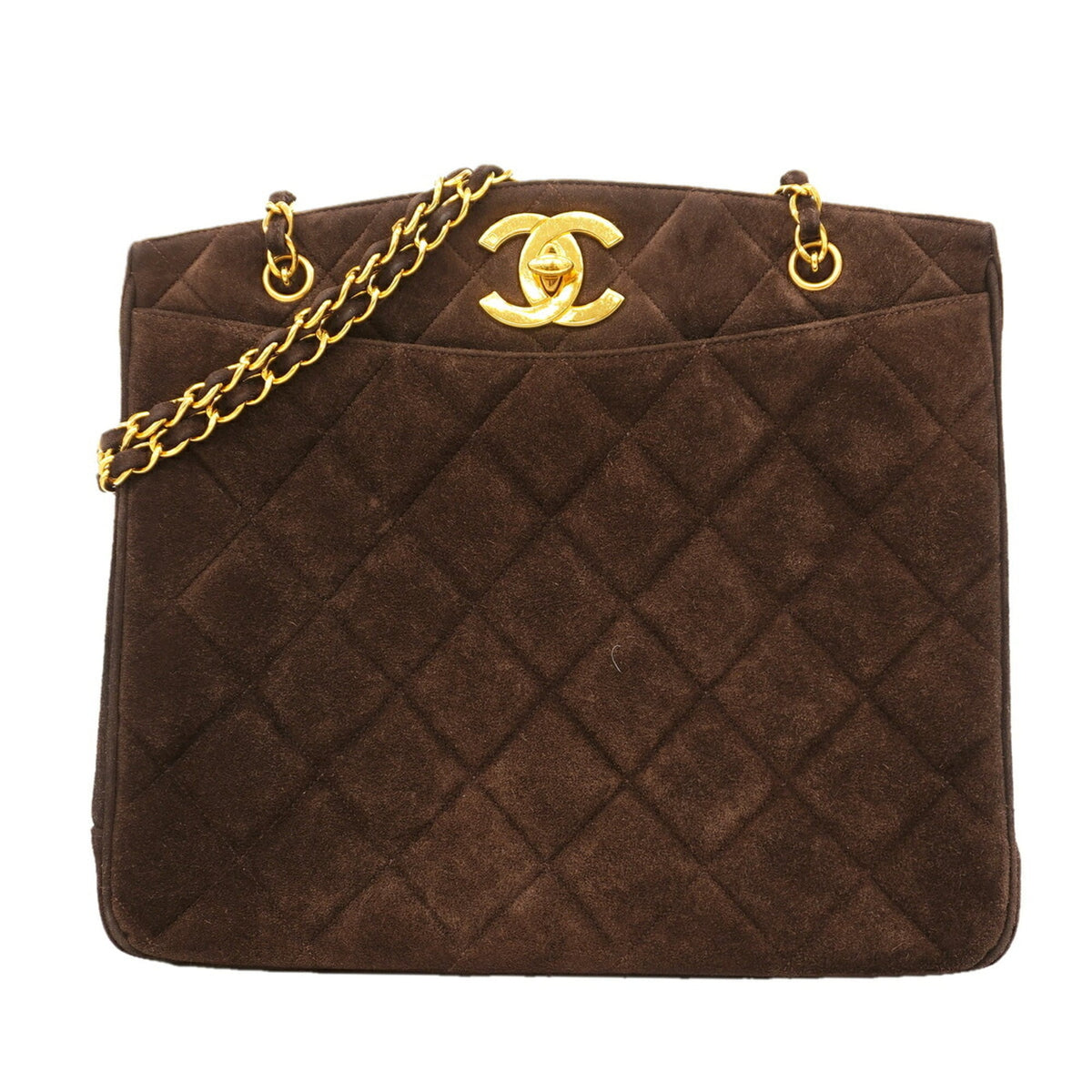 Chanel Brown Suede Shoulder Bag (Pre-Owned)