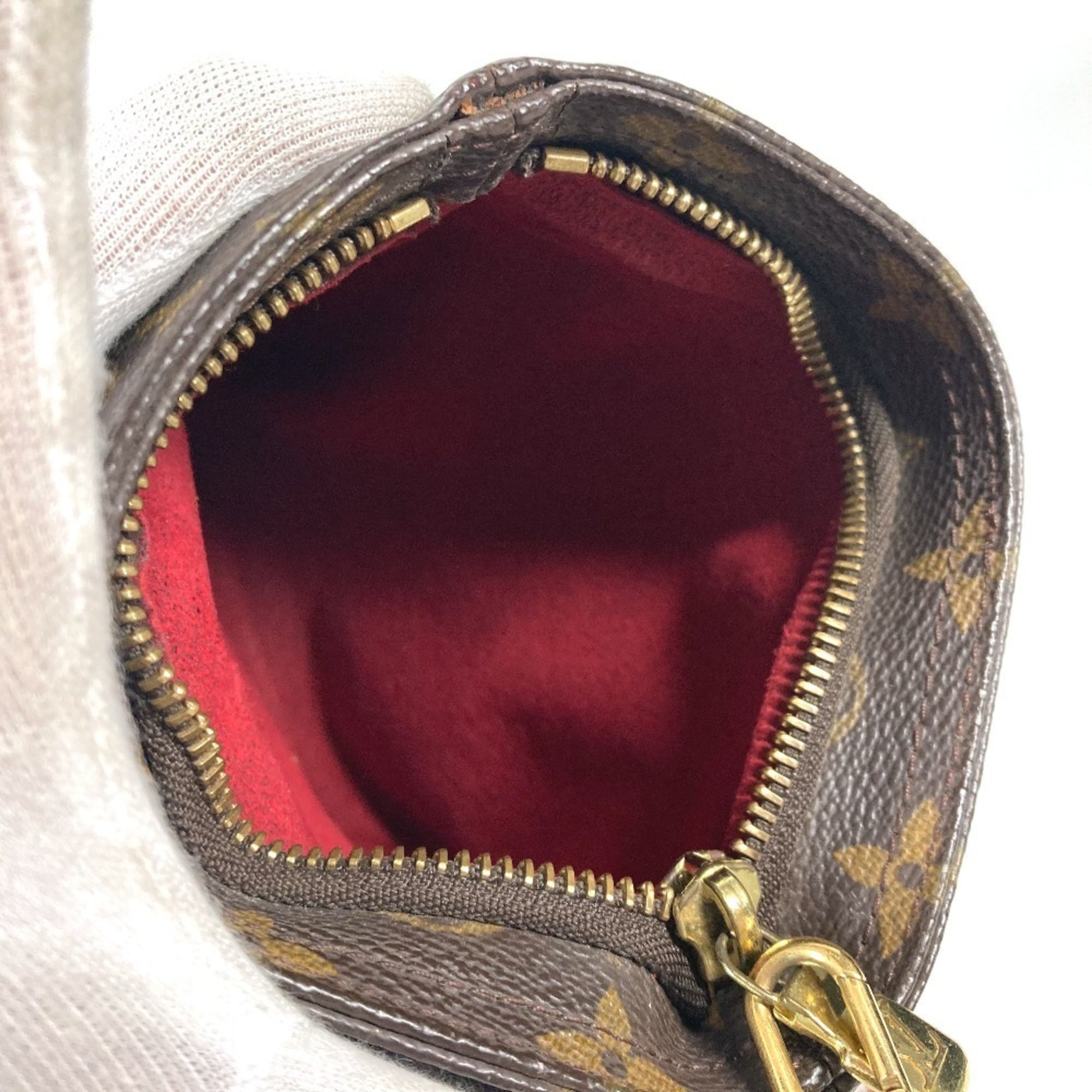 Louis Vuitton Brown Monogram Canvas Clutch Bag Pouch (Pre-Owned)