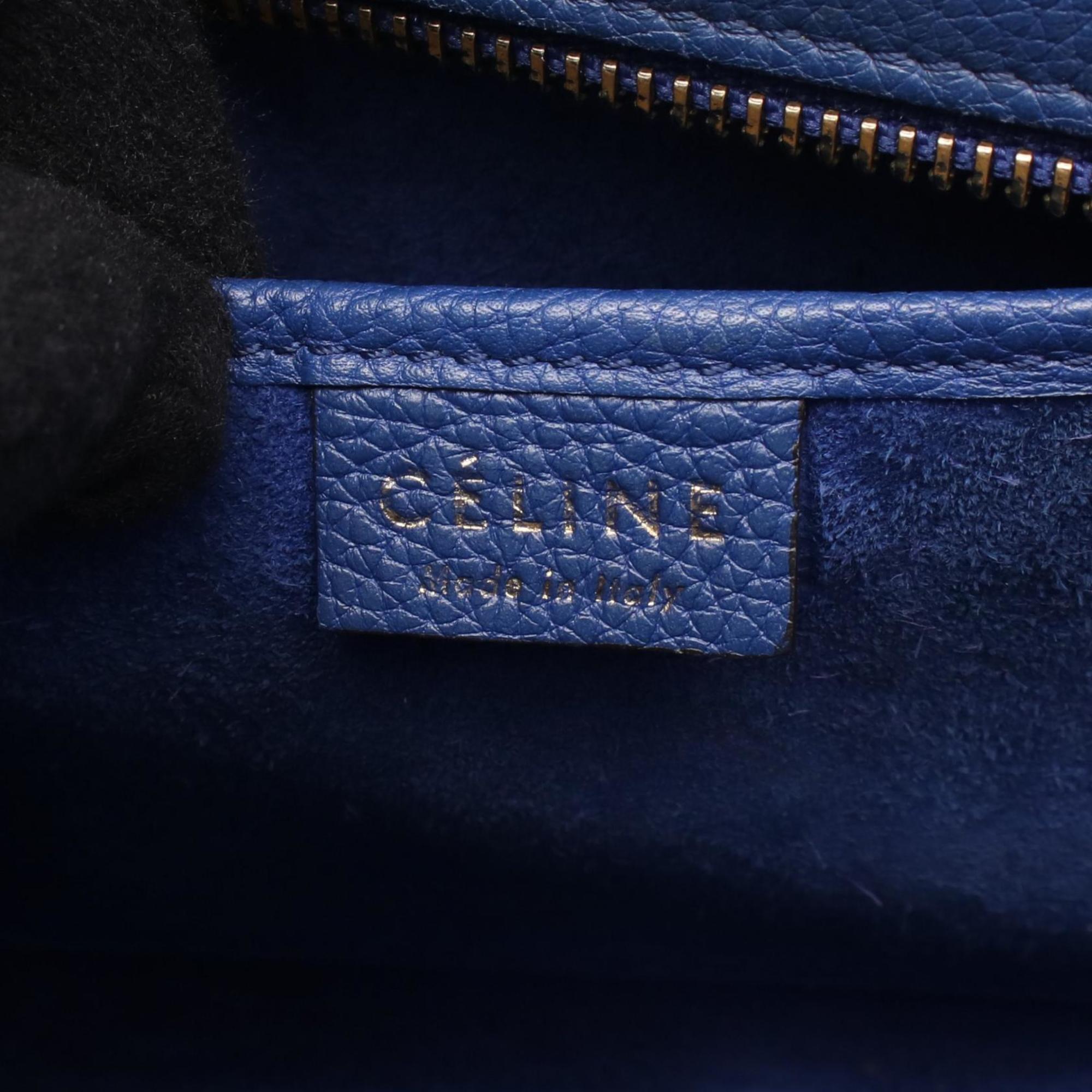 Celine Blue Leather Handbag (Pre-Owned)