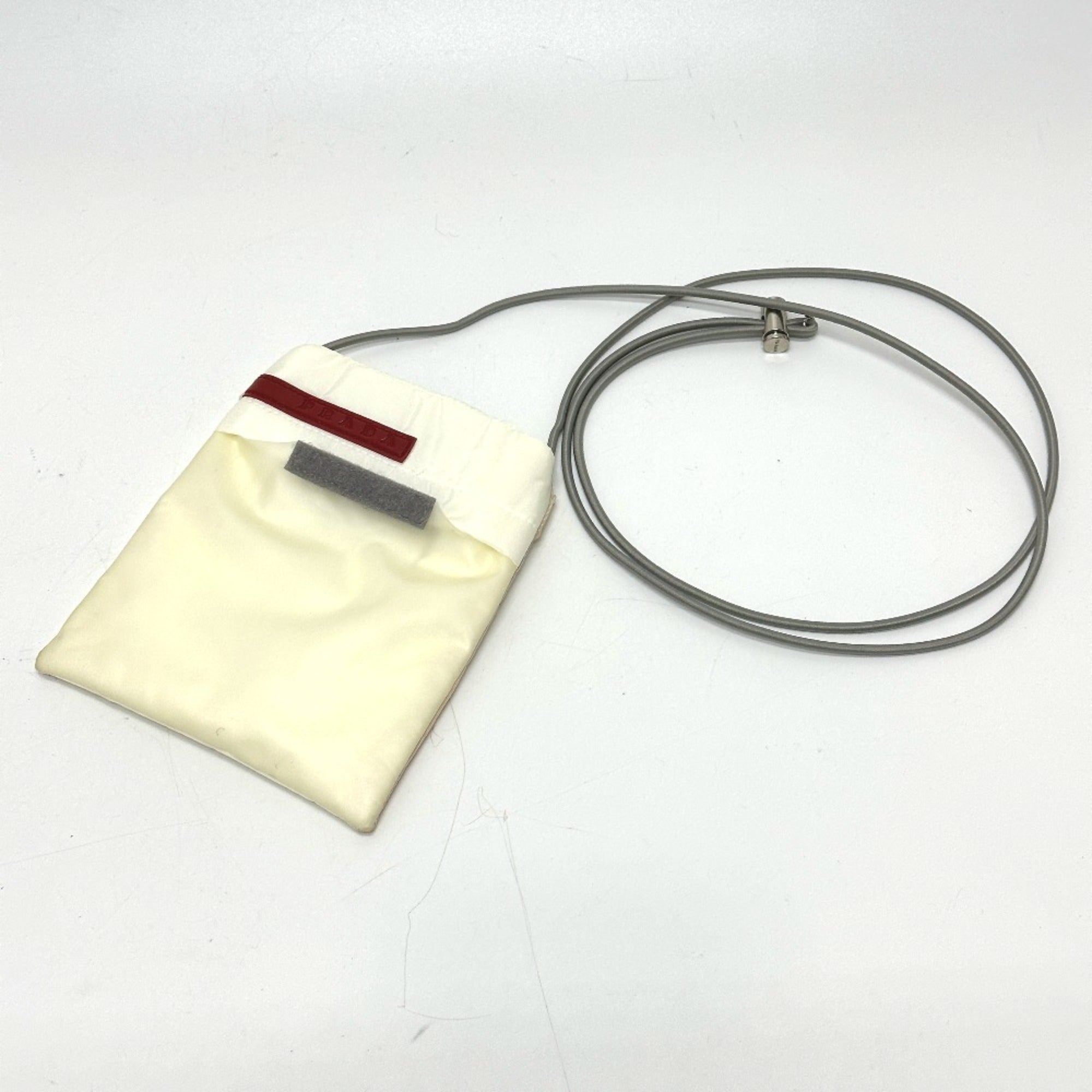 Prada White Cloth Shoulder Bag (Pre-Owned)