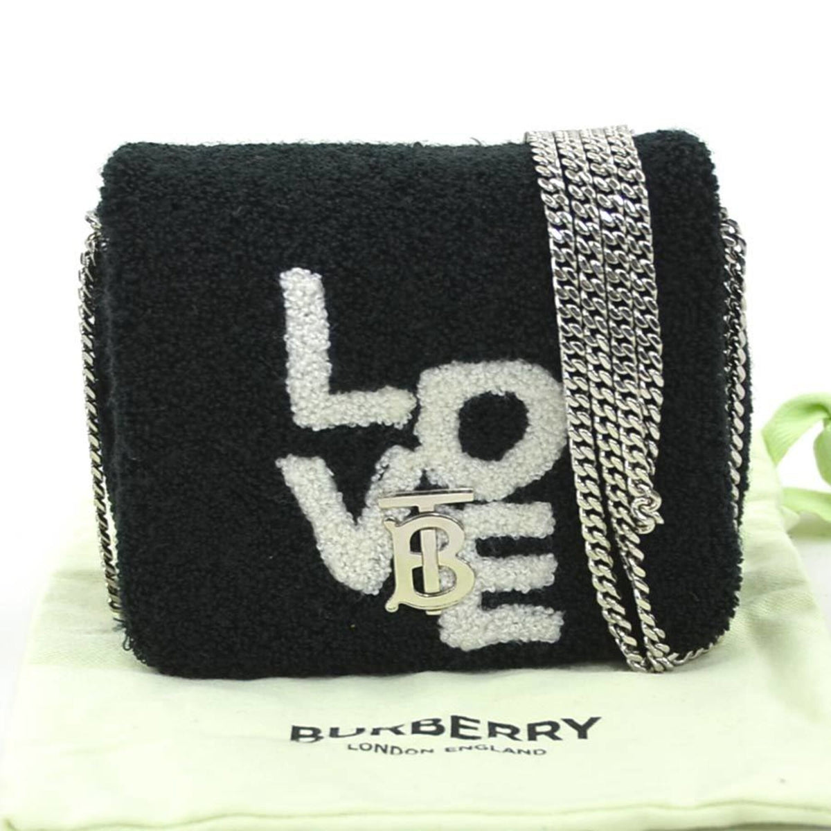 Burberry Black Pile Fabric Shoulder Bag (Pre-Owned)