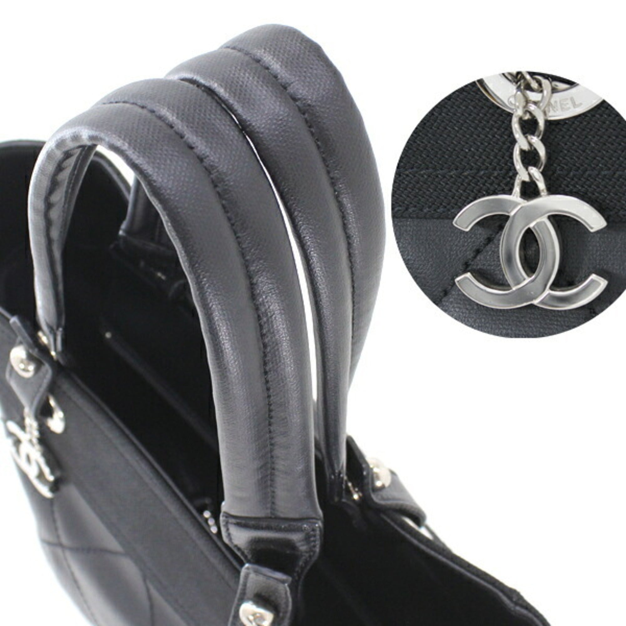 Chanel Black Pvc Leather Tote Bag (Pre-Owned)