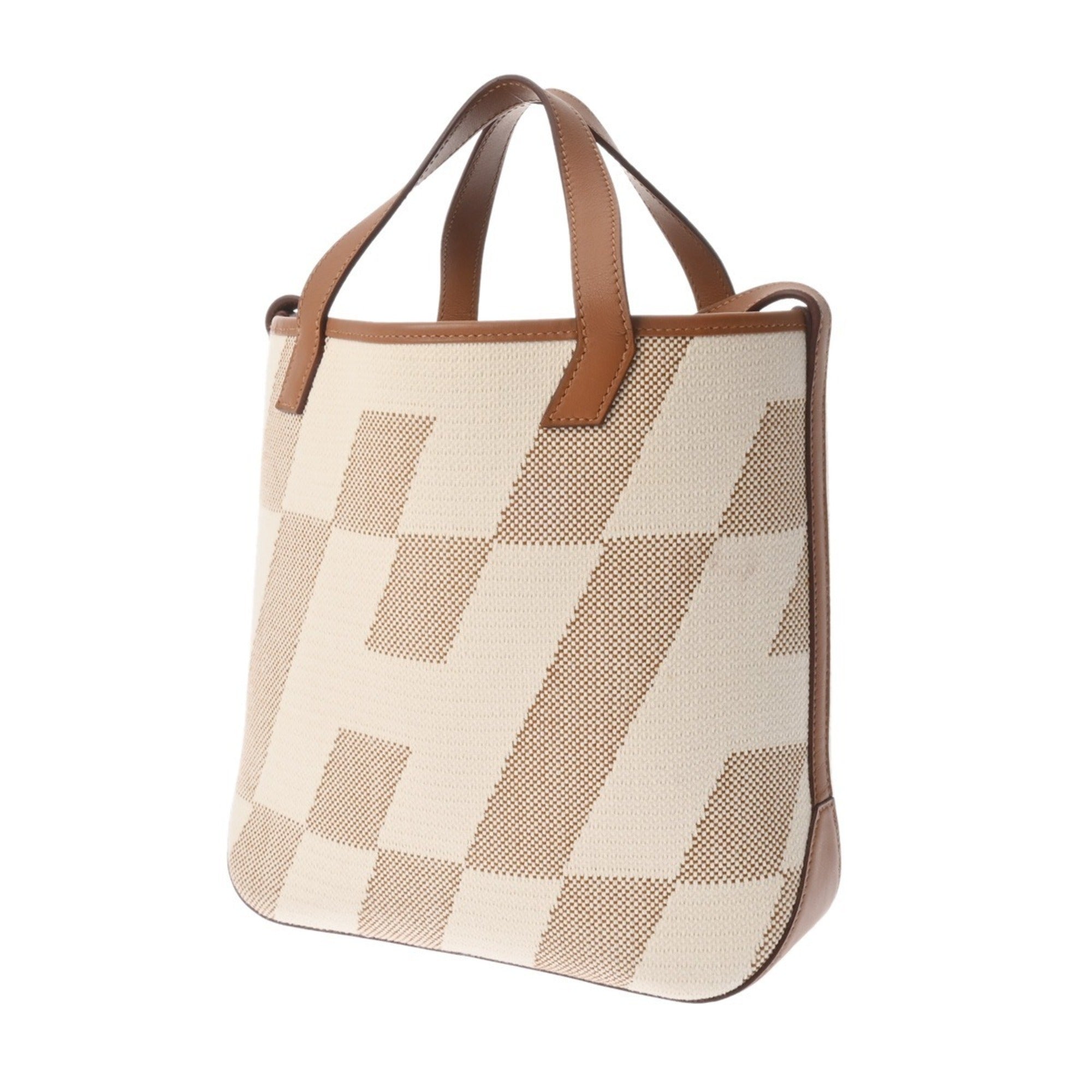 Hermes Ecru Gold Toile H Swift Leather Handbag (Pre-Owned)