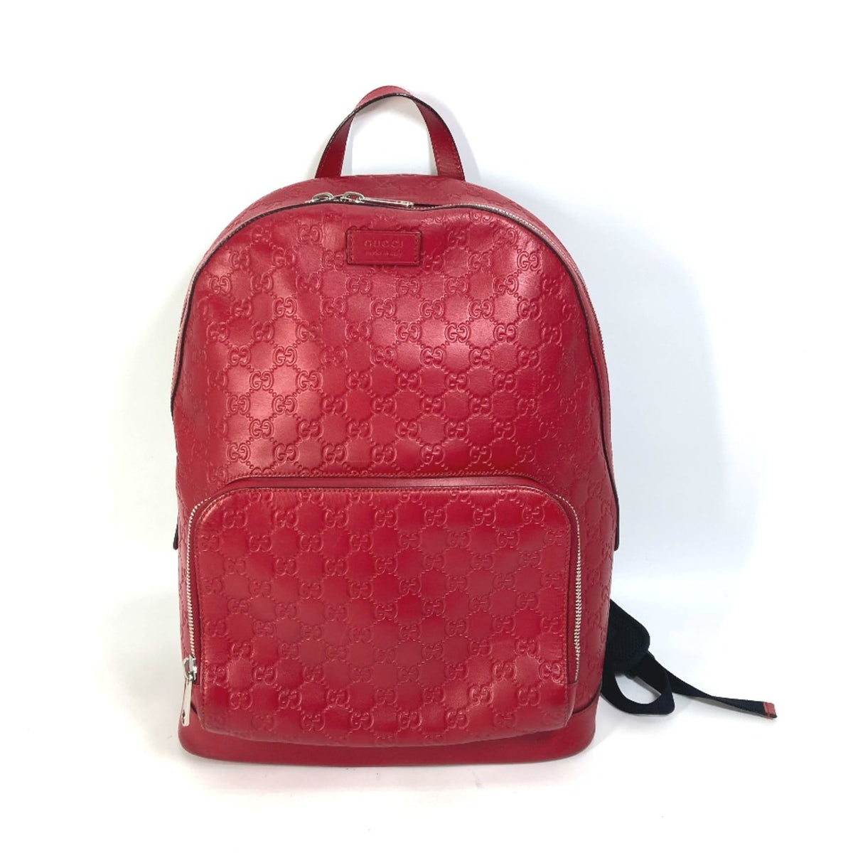 Gucci Red Leather Backpack (Pre-Owned)