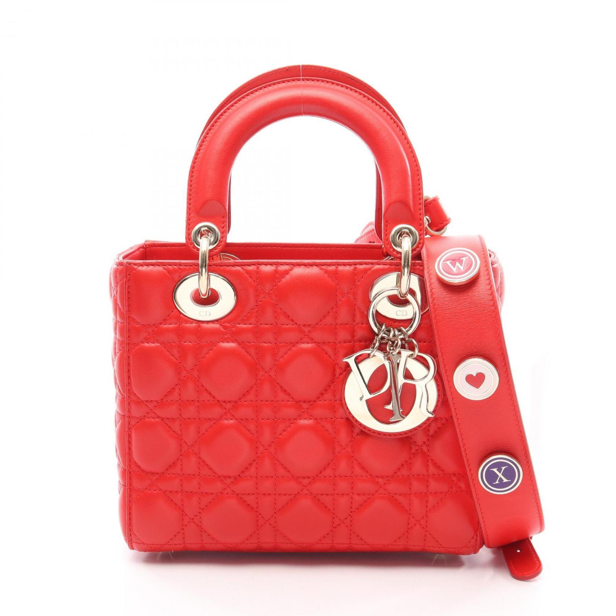 Christian Dior Red Color Leather Handbag (Pre-Owned)