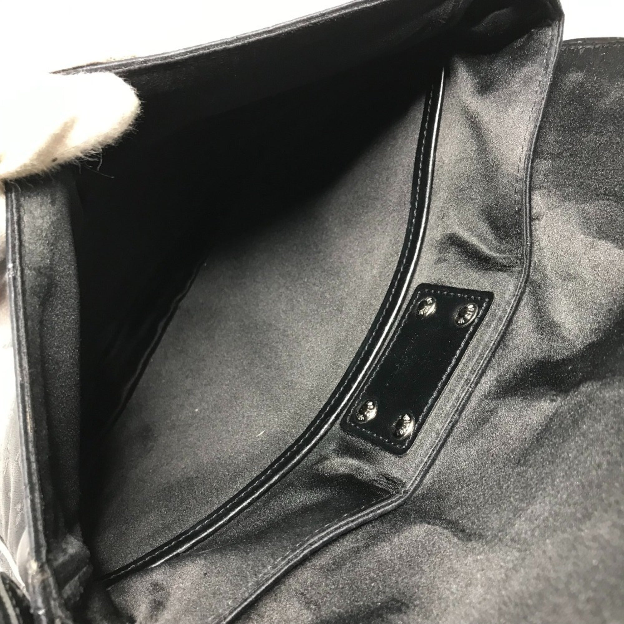 Louis Vuitton Black Monogram Satin Leather Pochette Shoulder Bag (Pre-Owned)