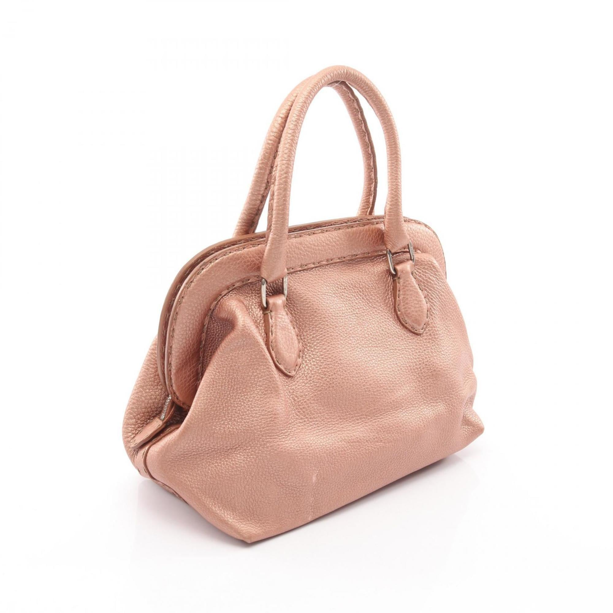 Fendi Gold Leather Handbag (Pre-Owned)