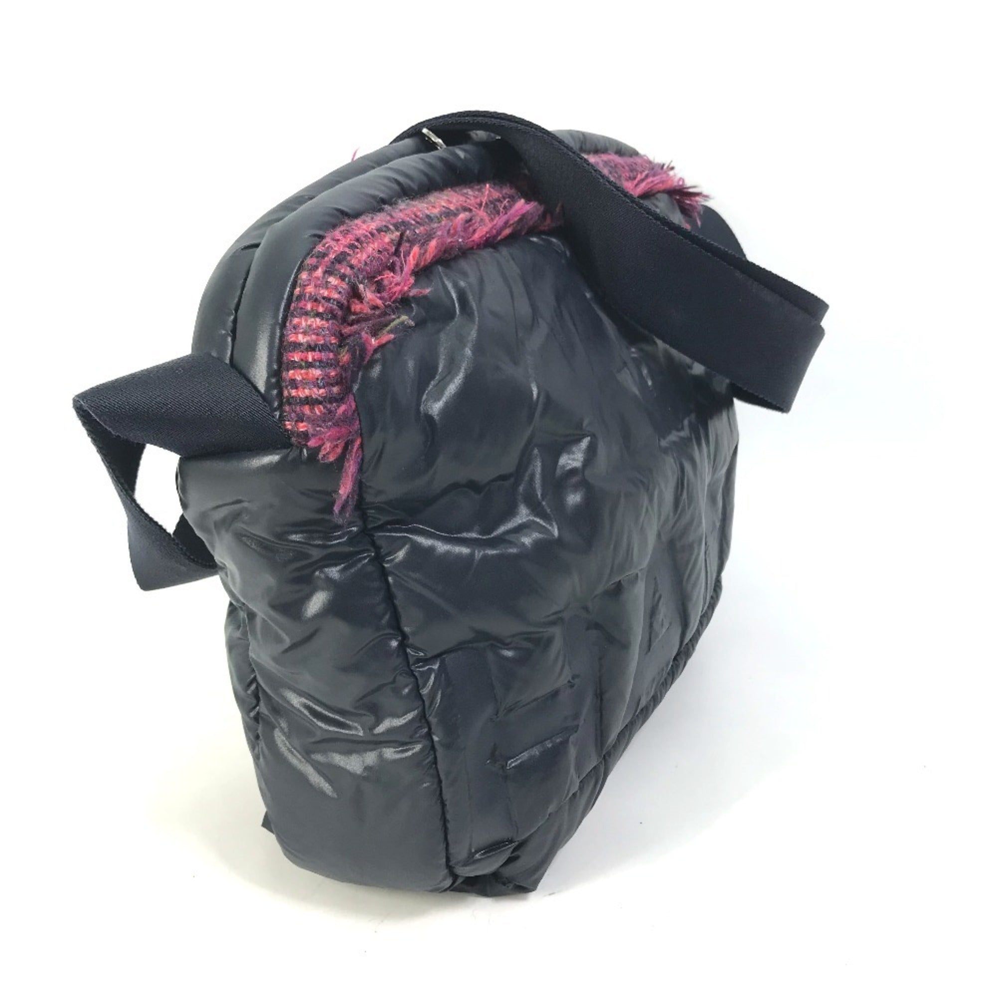 Chanel Navy Pink Nylon Tweed Fanny Pack Shoulder Bag (Pre-Owned)