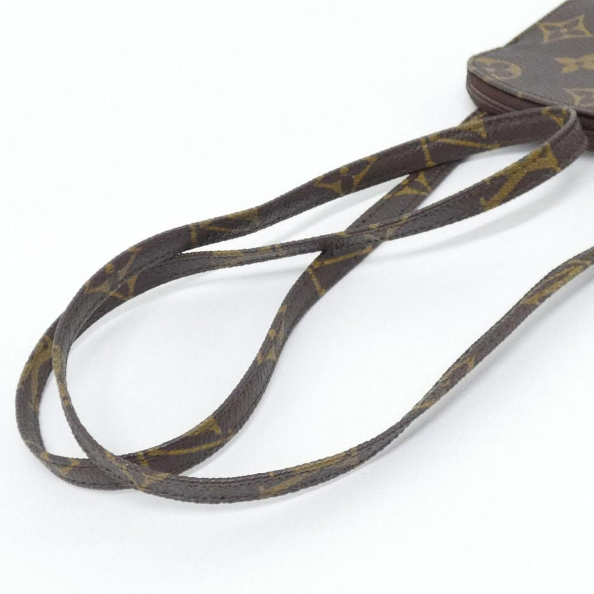 Louis Vuitton Marron Coated Canvas Pochette Pouch (Pre-Owned)