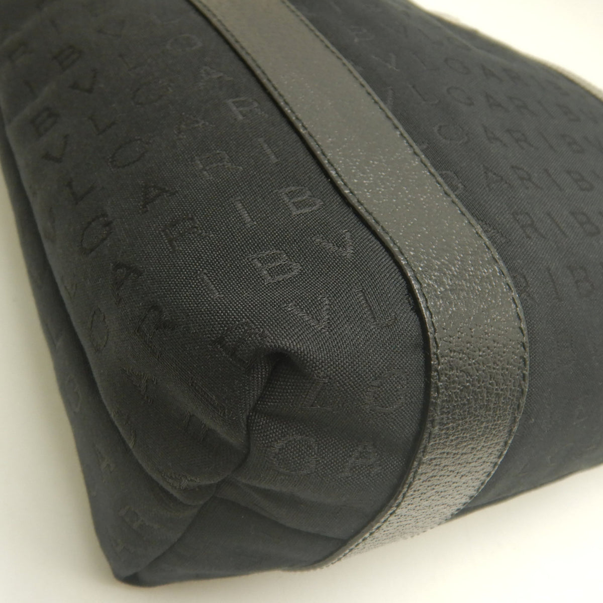 Bvlgari Black Canvas Leather Tote Bag (Pre-Owned)