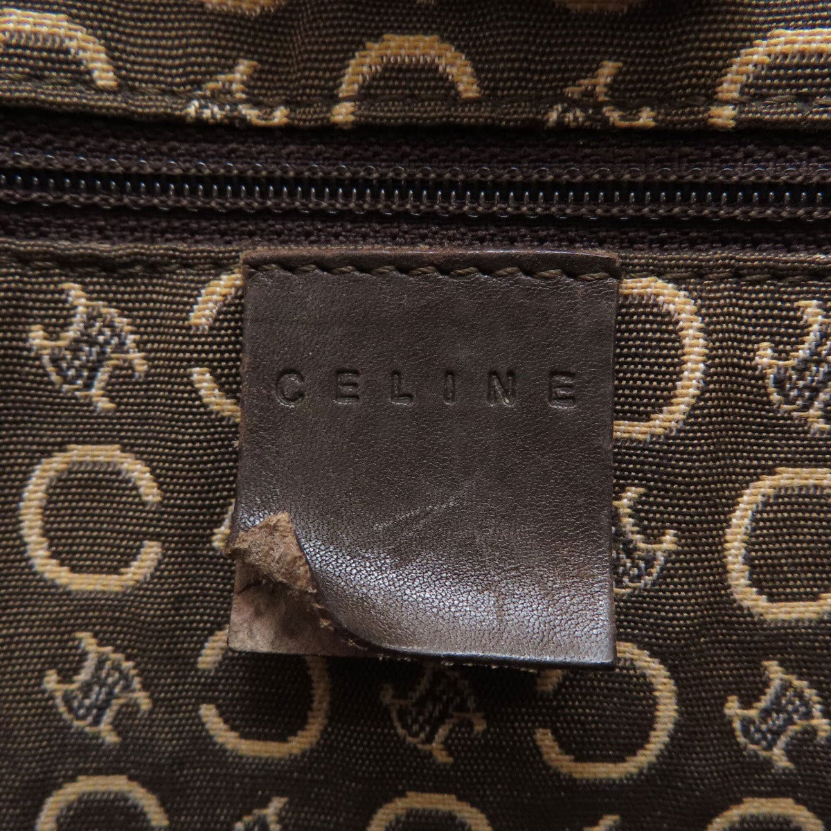 Celine Brown Canvas Handbag (Pre-Owned)