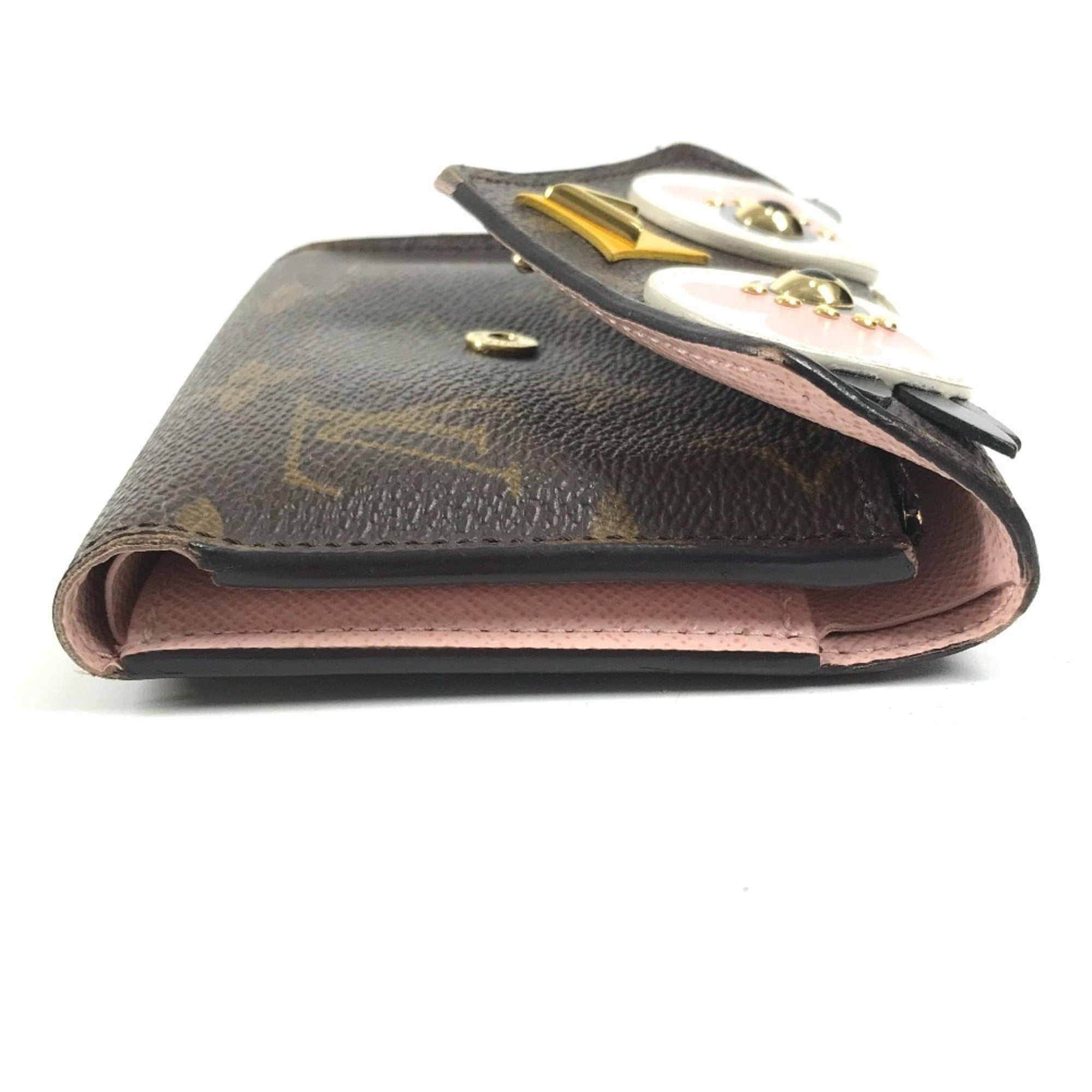 Louis Vuitton Brown Monogram Pink Monogram Wallet (Bi-Fold) (Pre-Owned)