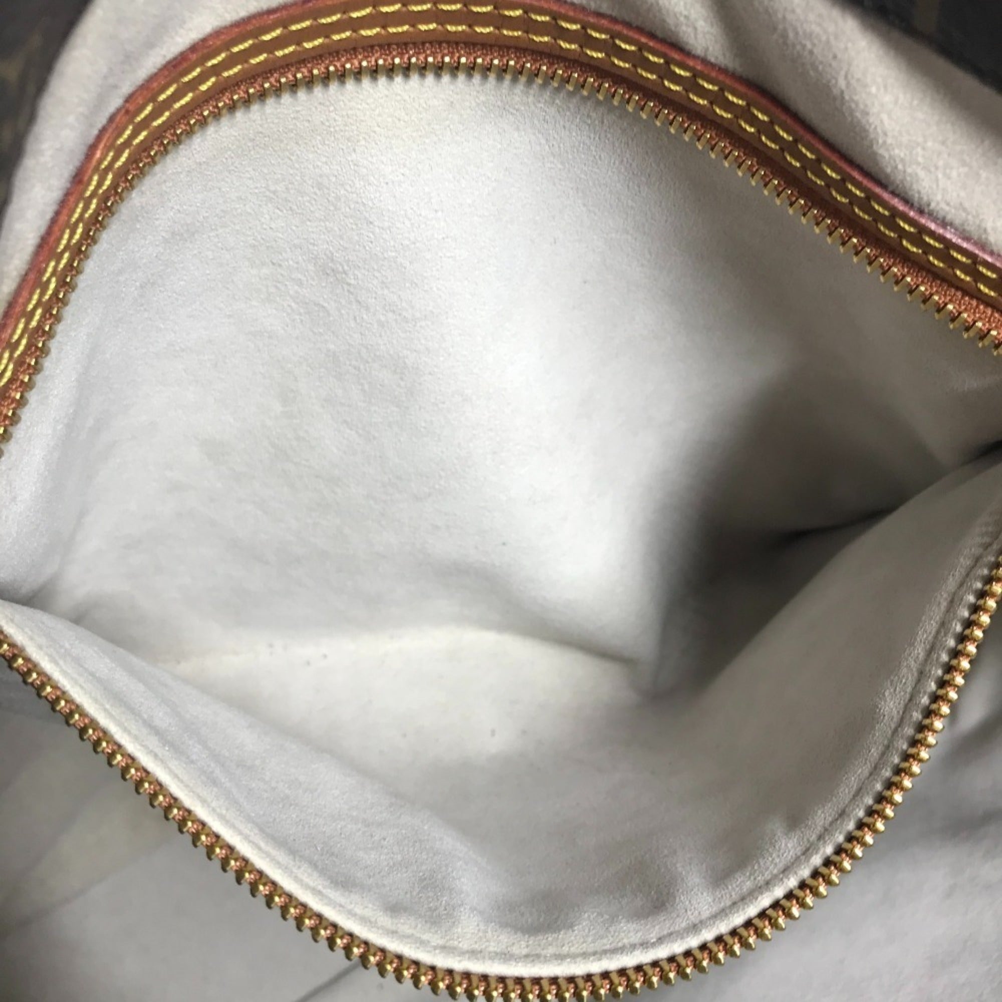 Louis Vuitton Argent Brown White Monogram Canvas Shoulder Bag Tote Bag (Pre-Owned)