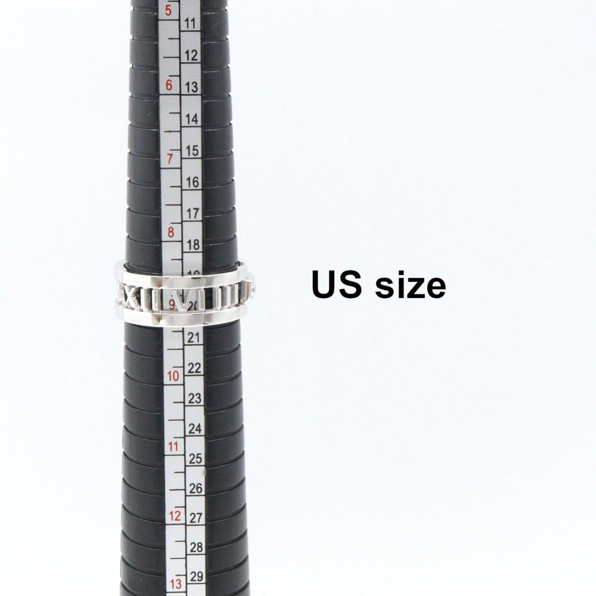 Tiffany Silver Clear White Gold (18K) Band Ring (Pre-Owned)