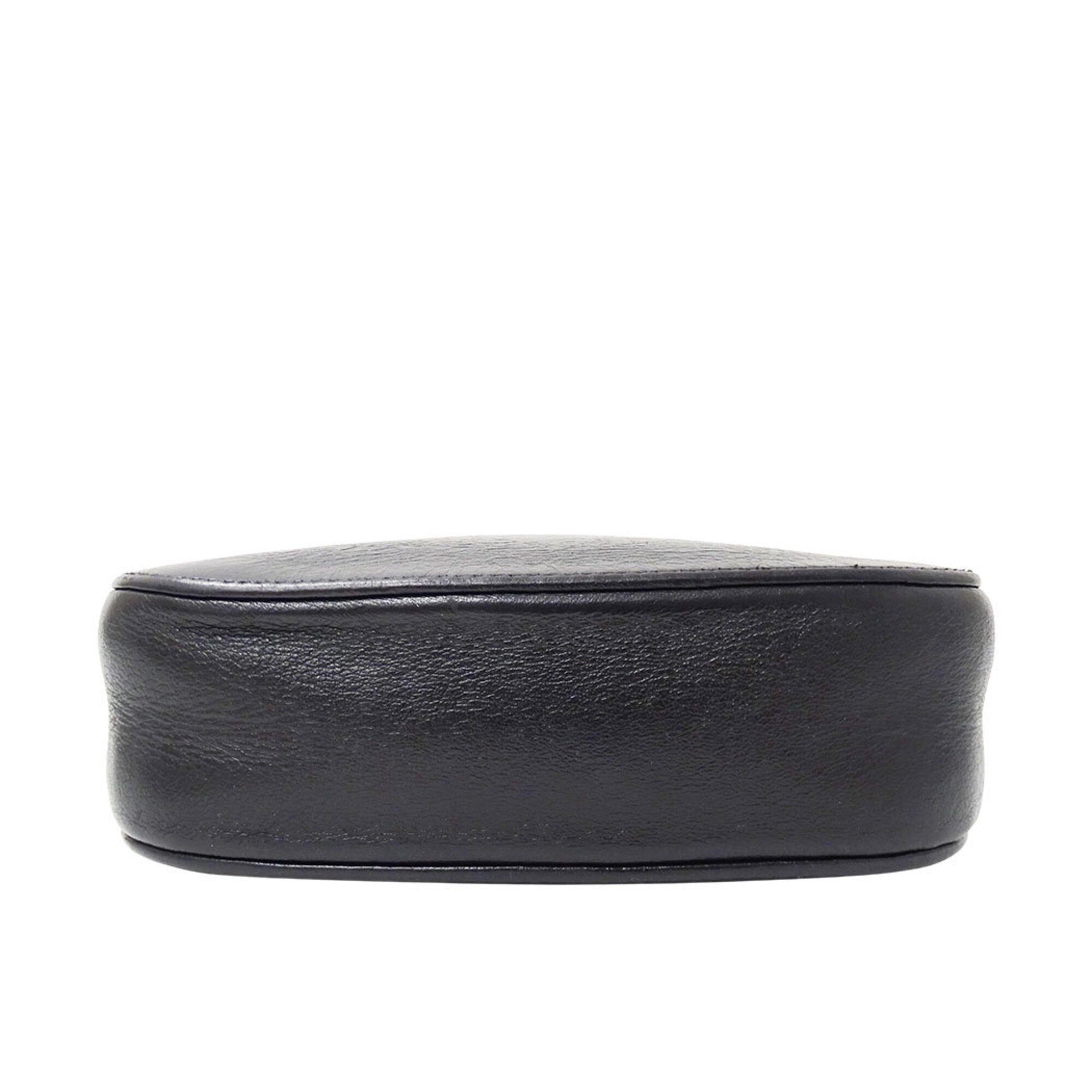 Balenciaga Black Leather Handbag Shoulder Bag (Pre-Owned)