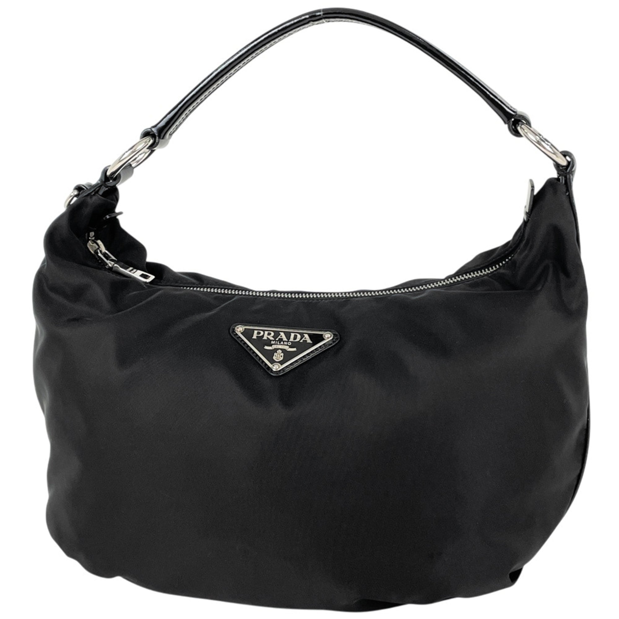 Prada Black Nylon Leather Shoulder Bag (Pre-Owned)