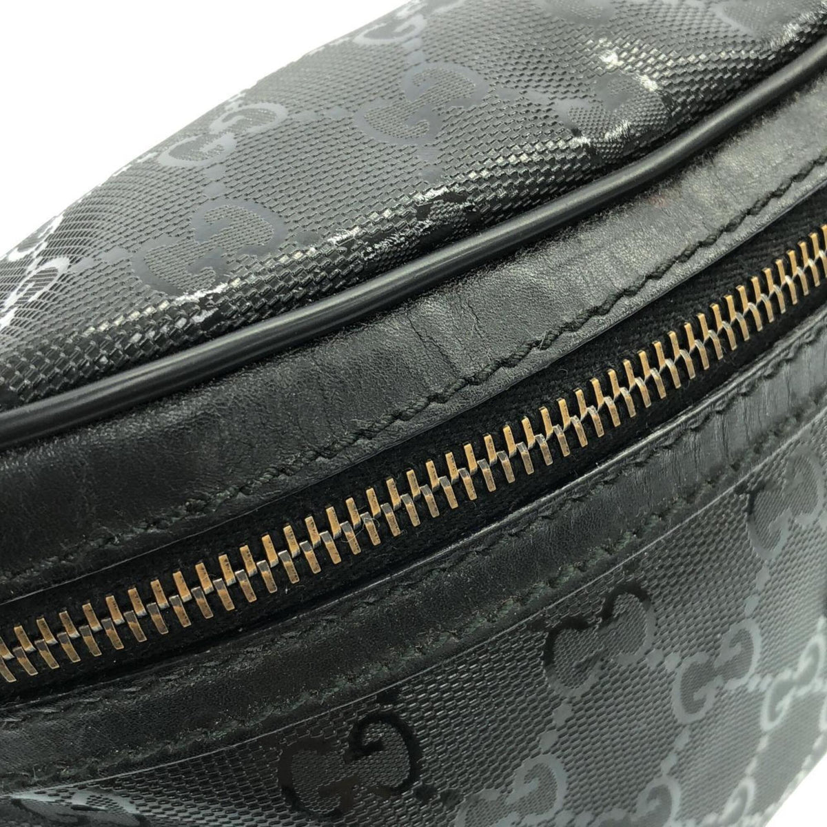 Unspecified Black Coated Canvas Fanny Pack (Pre-Owned)