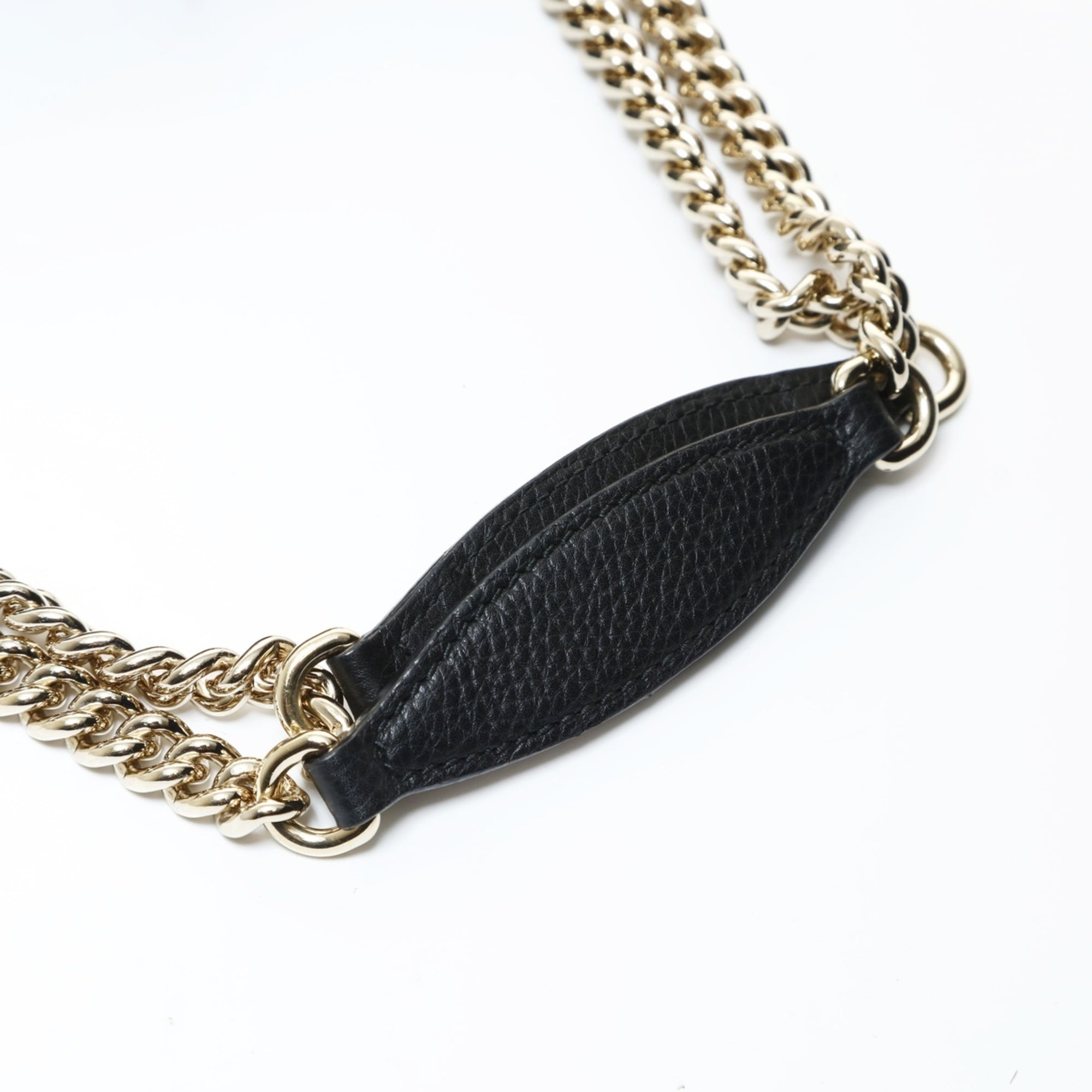 Gucci Soho Black Leather Shoulder Bag (Pre-Owned)