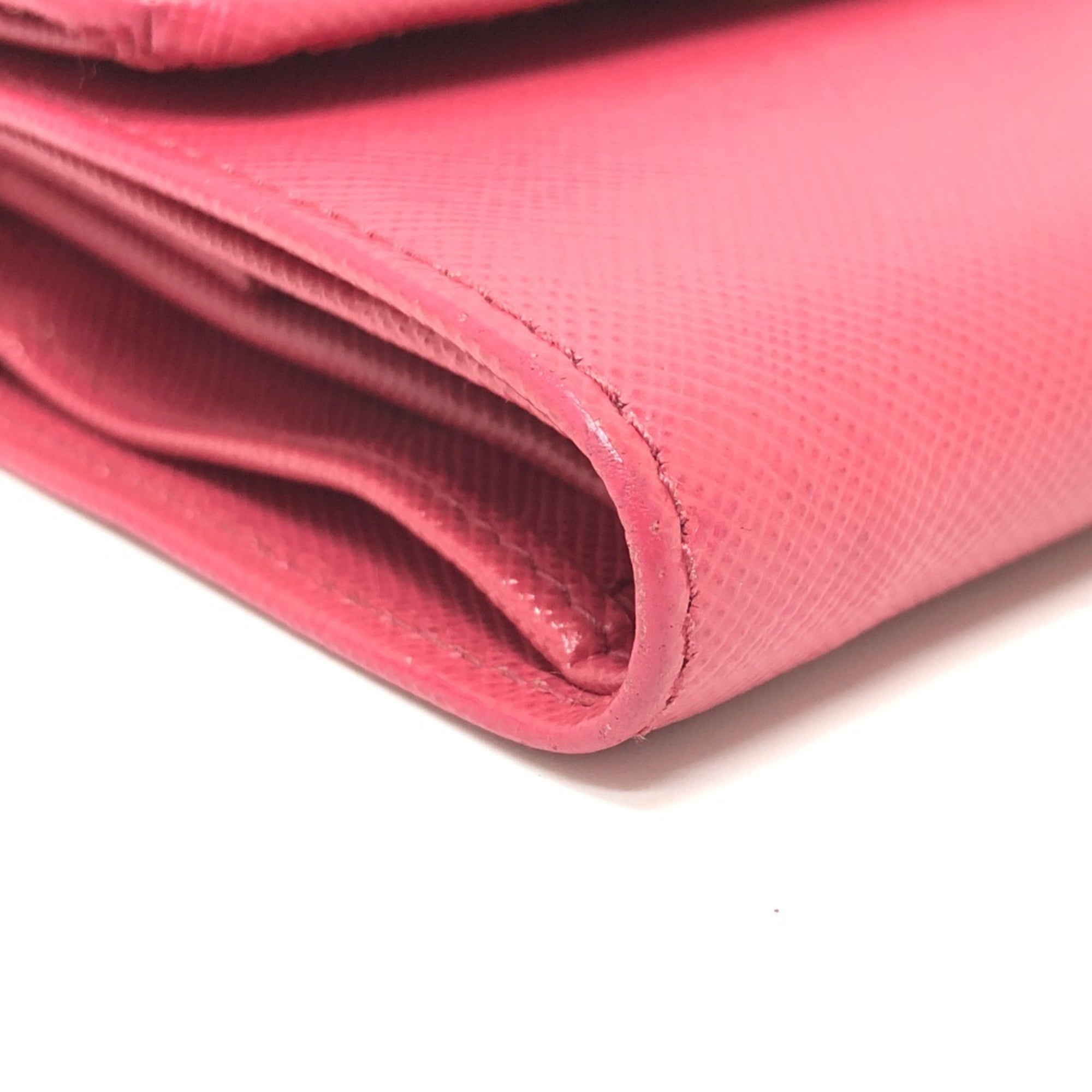 Prada Peonia Pink Saffiano Wallet (Tri-Fold) (Pre-Owned)